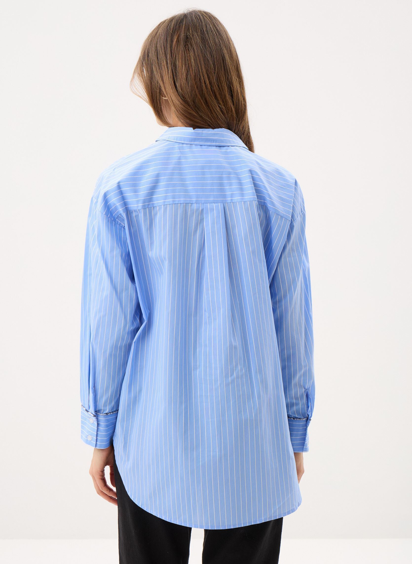 Lange mouw overhemden Nuaviva Shirt dames blauw Nümph Lange mouw overhemden Nuaviva Shirt dames blauw Hydrangea