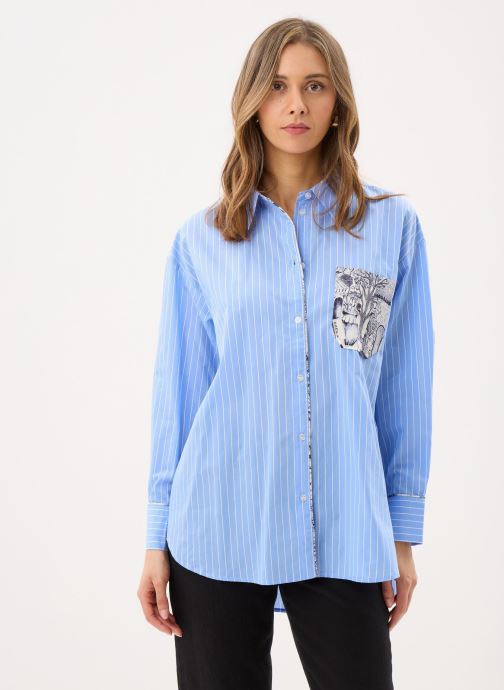 Nümph Lange mouw overhemden Nuaviva Shirt dames blauw