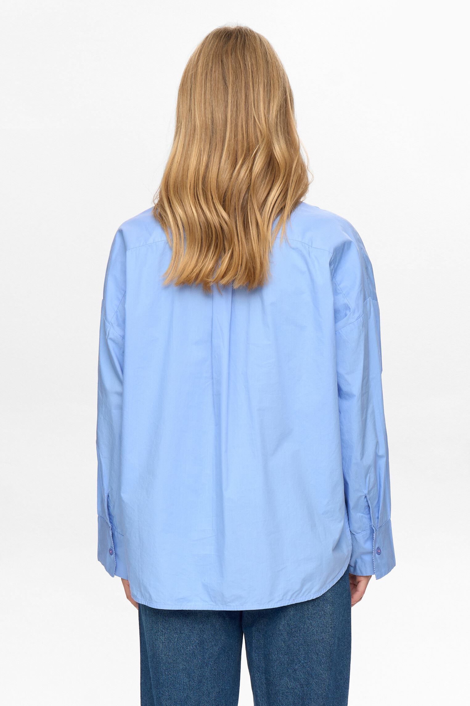 Chemises manches longues Nujuna Shirt femme bleu Nümph Chemises manches longues Nujuna Shirt femme bleu HYDRANGEA