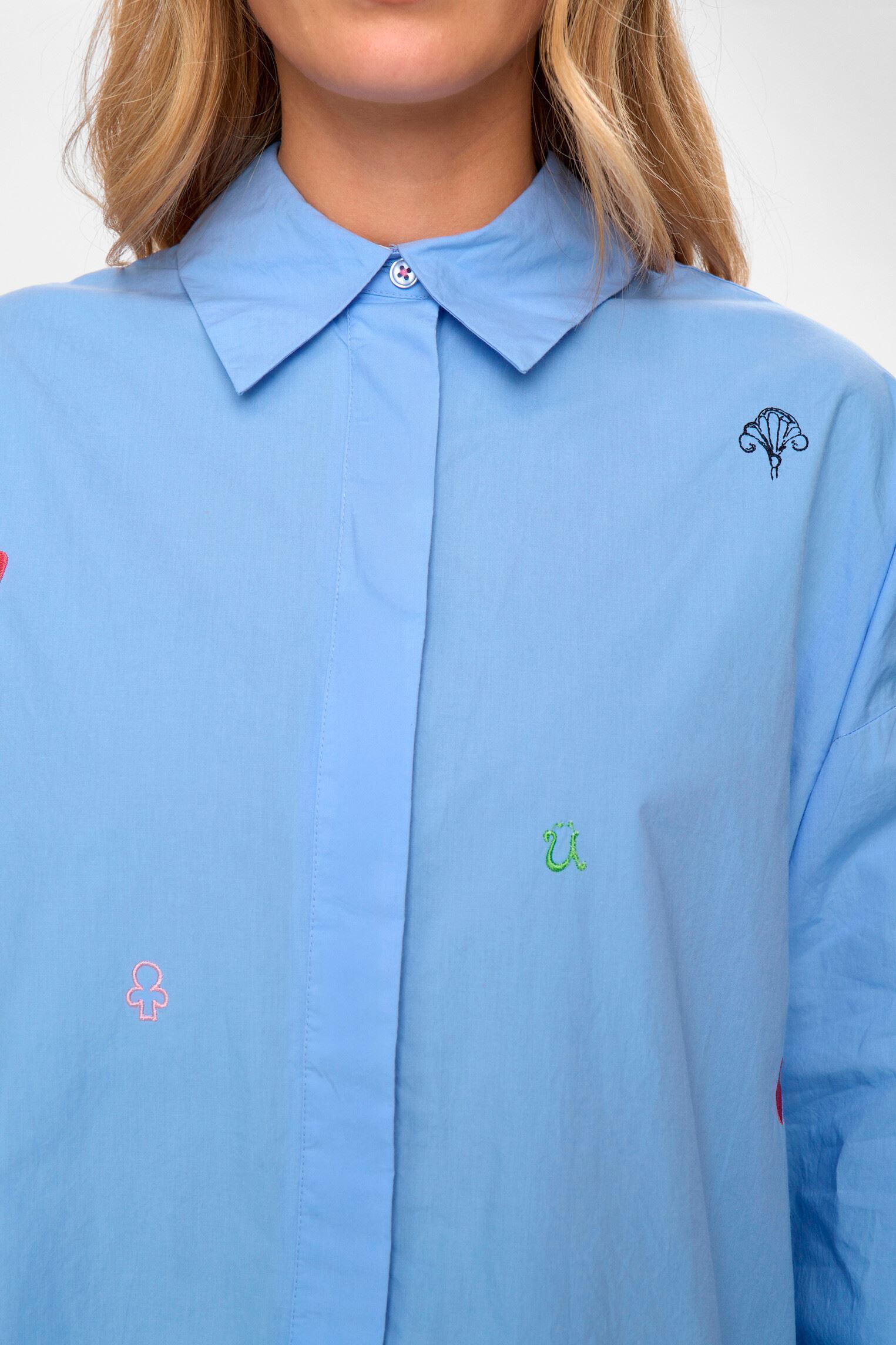 Chemises manches longues Nujuna Shirt femme bleu Nümph Chemises manches longues Nujuna Shirt femme bleu HYDRANGEA