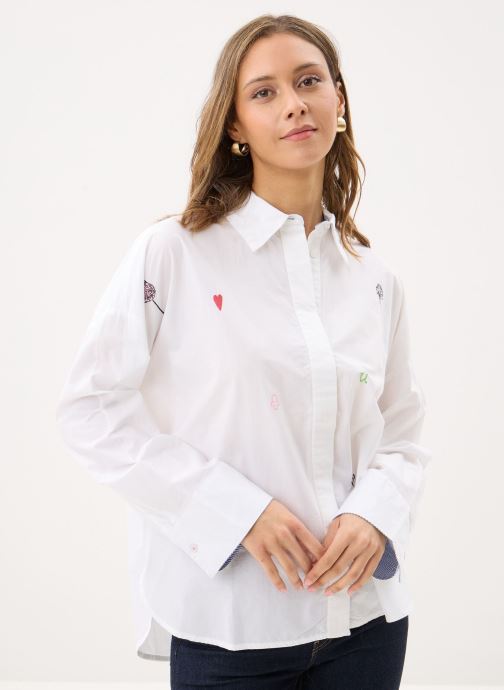 Nümph Lange mouw overhemden Nujuna Shirt dames wit