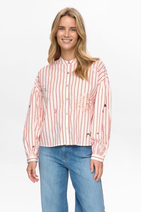 Nümph Lange mouw overhemden Nusoleima Shirt dames meerkleurig