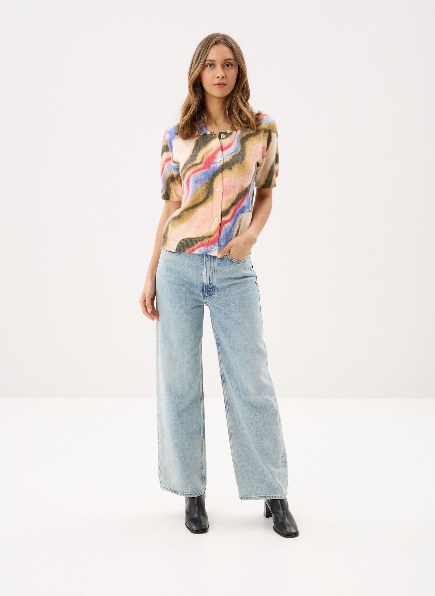Chemises manches courtes Nusikka Cardigan femme multicolore Nümph Chemises manches courtes Nusikka Cardigan femme multicolore Almost Mauve