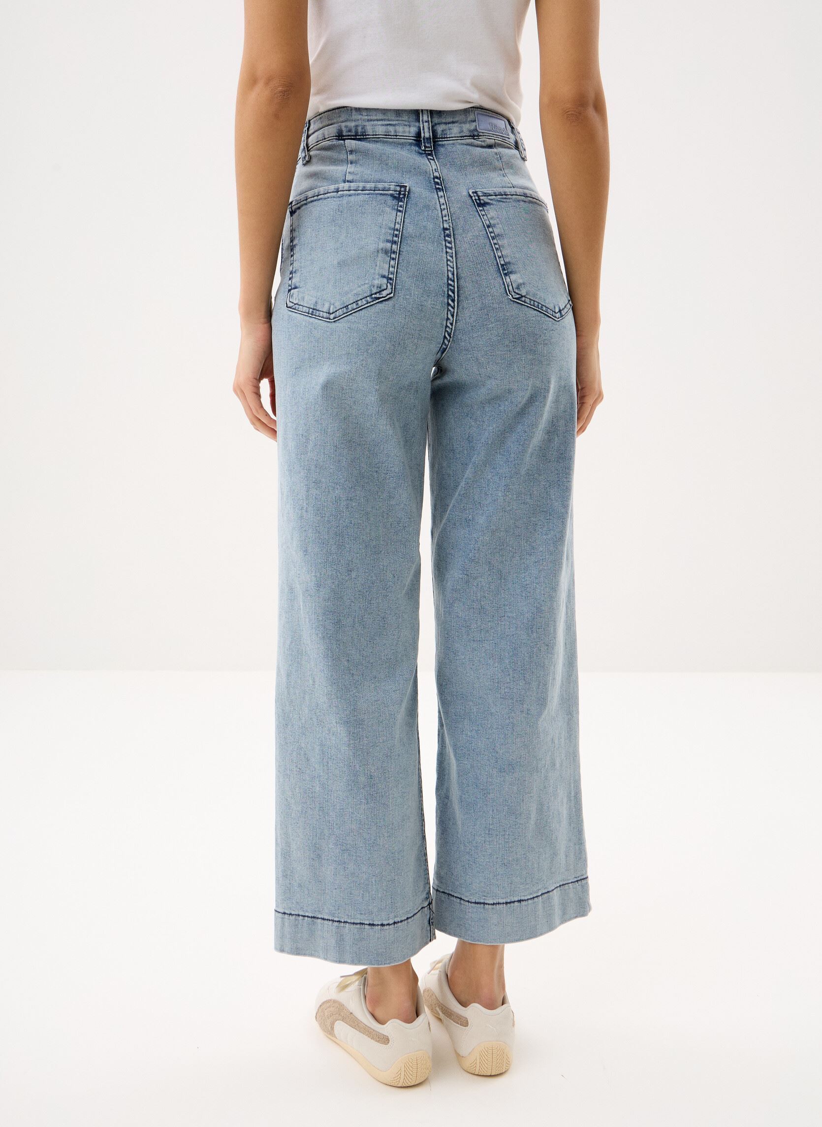 Wijde jeans / Flared Jeans Nuparis - Hr Wide Acid Jeans dames blauw Nümph Wijde jeans / Flared Jeans Nuparis - Hr Wide Acid Jeans dames blauw LIGHT BLUE DENIM