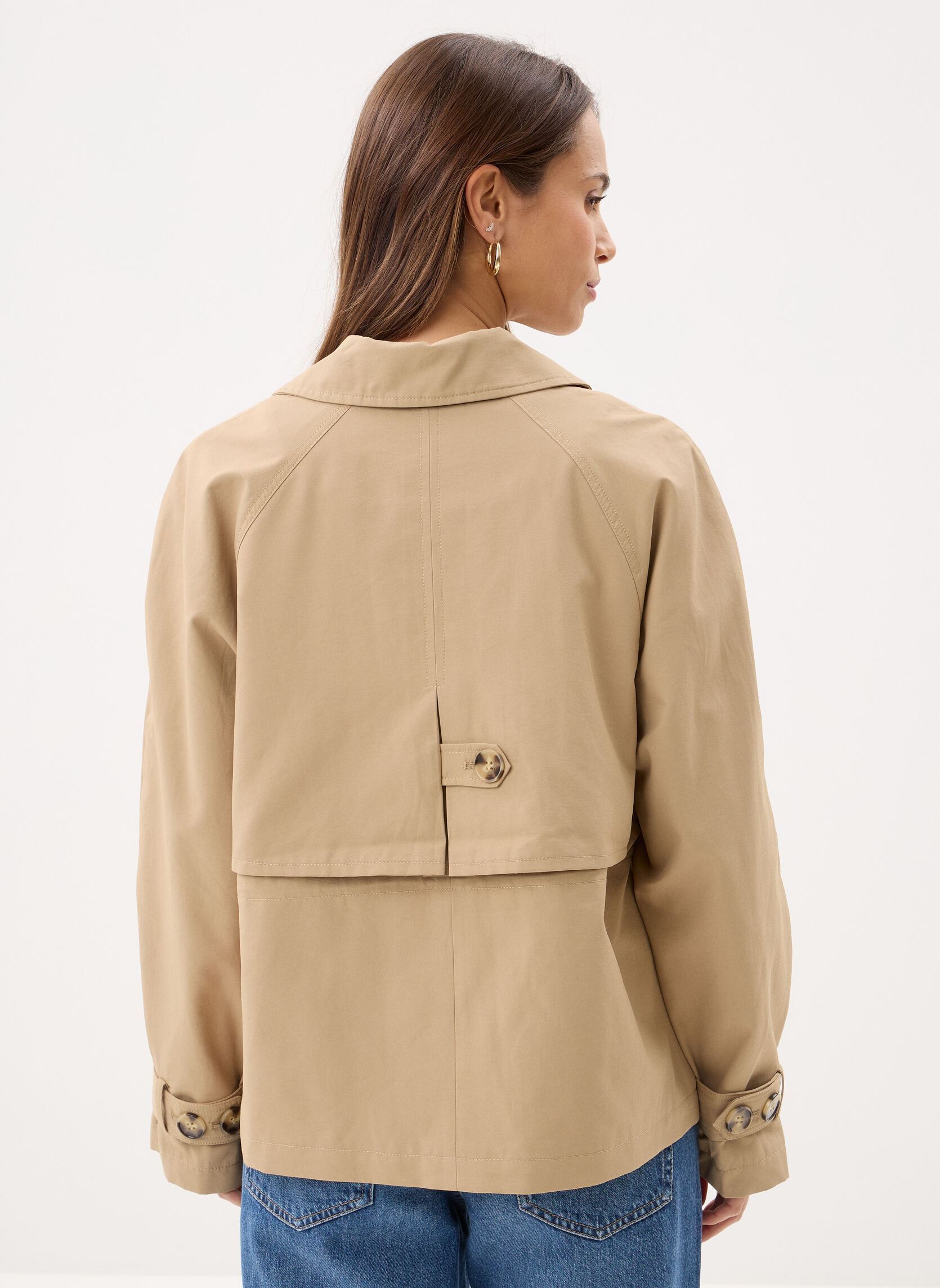 Trench-coats Nuflorian Short Jacket femme beige Nümph Trench-coats Nuflorian Short Jacket femme beige SESAME