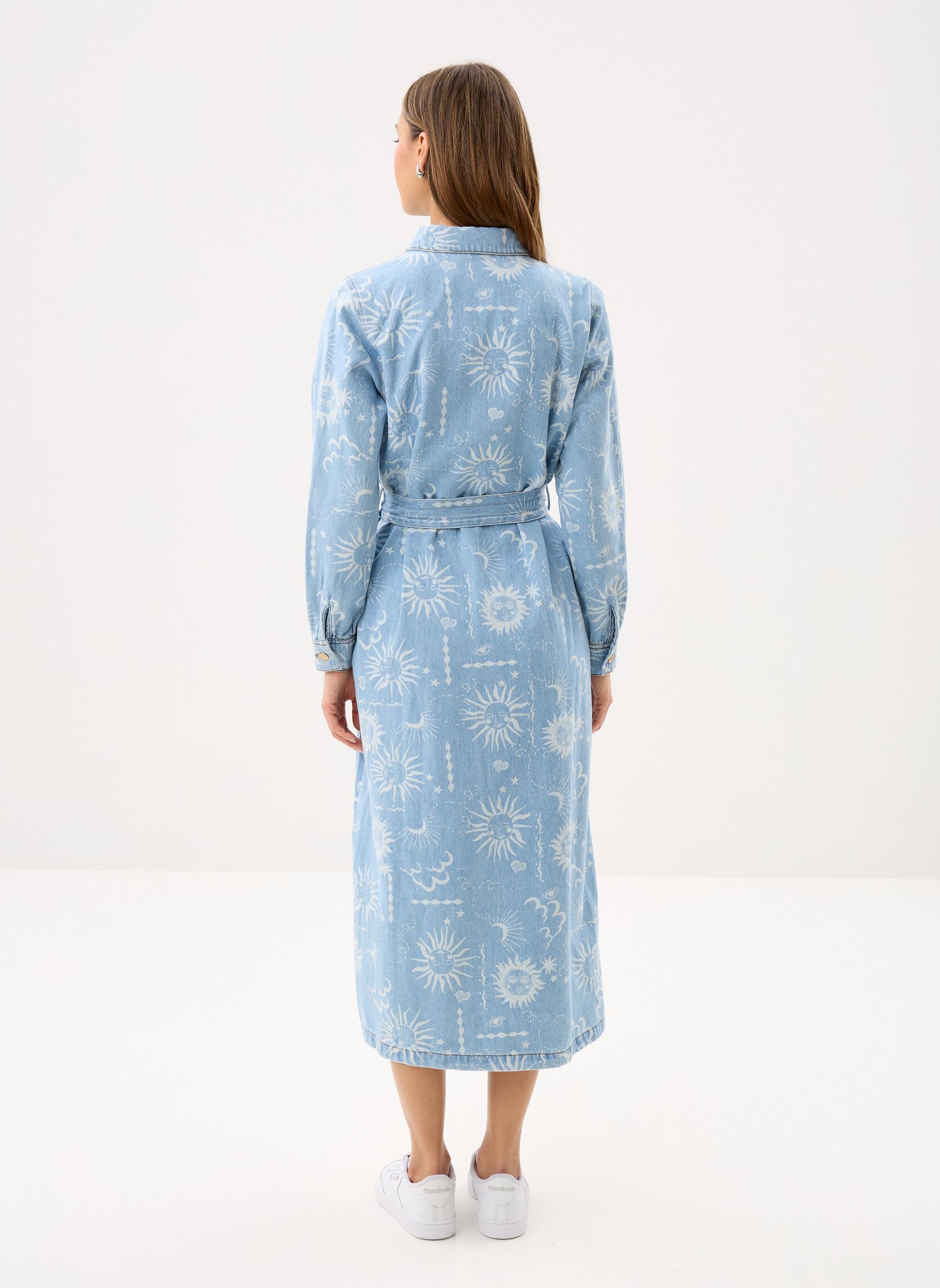 Overhemdjurken Nugiselly Dress dames blauw Nümph Overhemdjurken Nugiselly Dress dames blauw Light Blue Denim