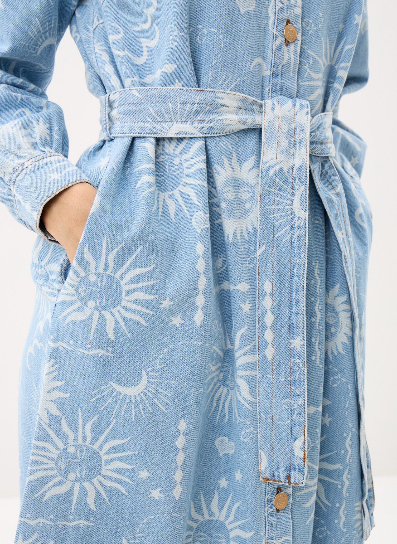 Overhemdjurken Nugiselly Dress dames blauw Nümph Overhemdjurken Nugiselly Dress dames blauw Light Blue Denim