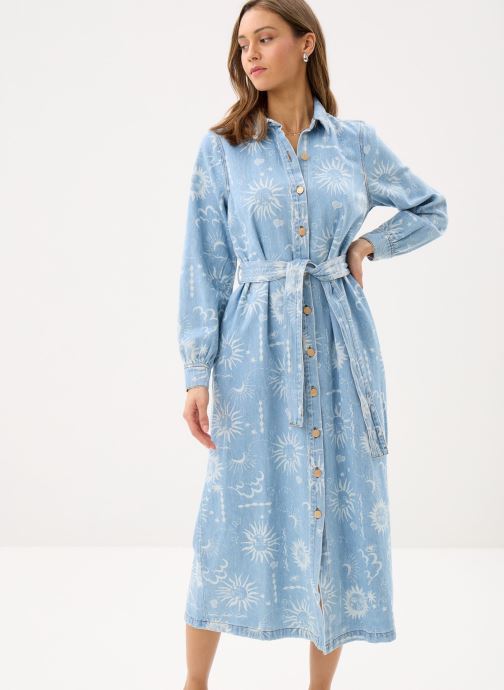 Nümph Overhemdjurken Nugiselly Dress dames blauw