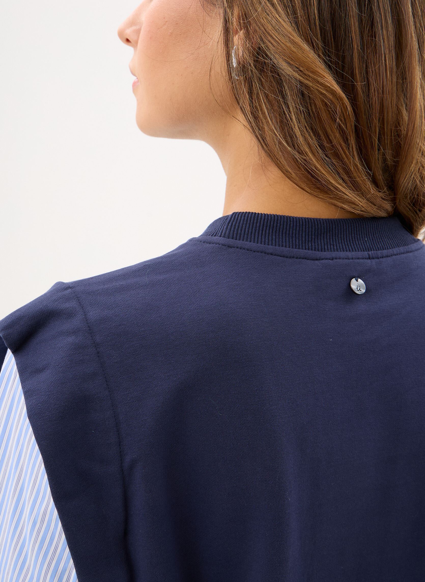 Blouses manches longues Nusindi Mix Blouse femme bleu Nümph Blouses manches longues Nusindi Mix Blouse femme bleu Dark Sapphire