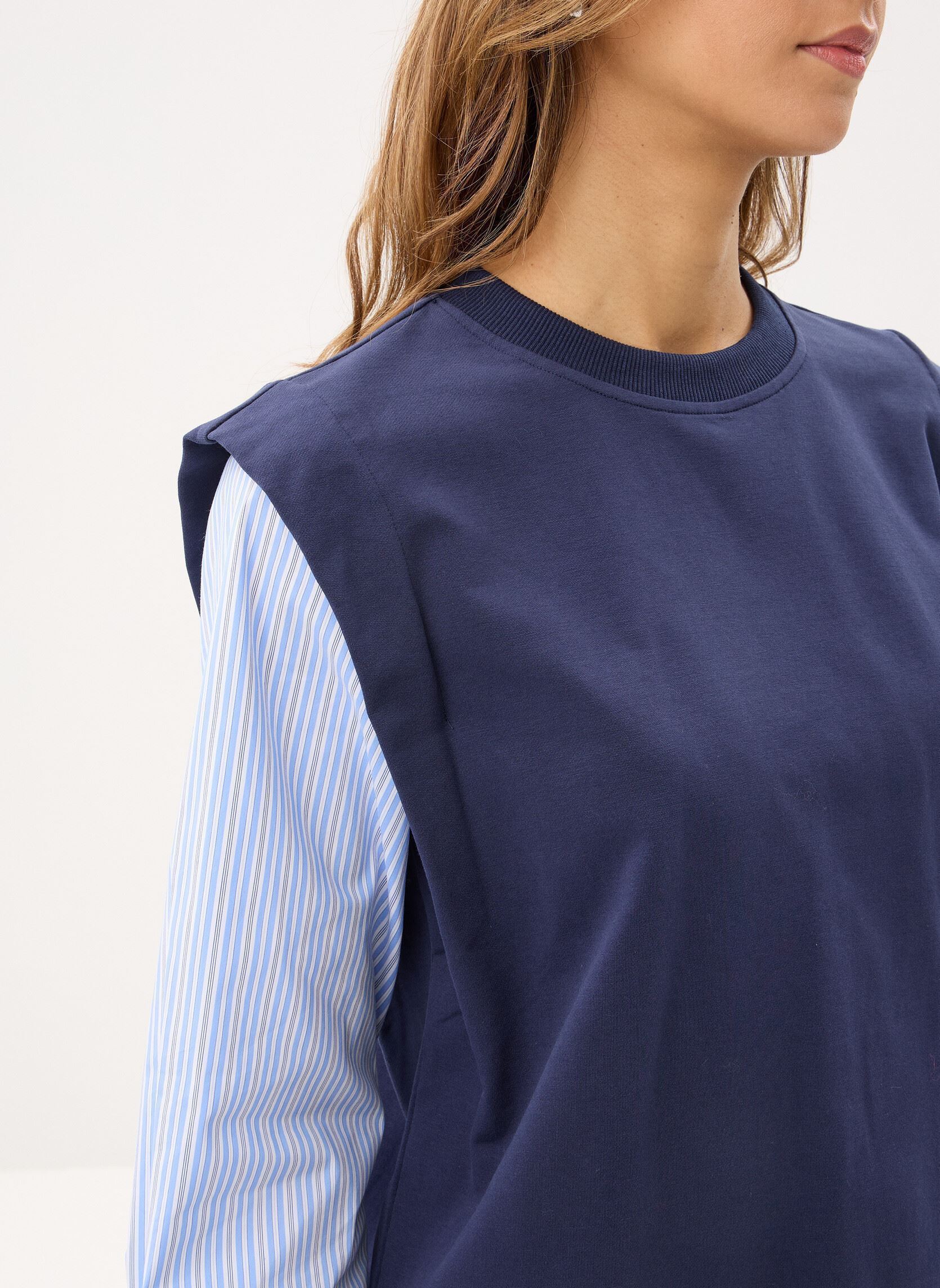 Blouses manches longues Nusindi Mix Blouse femme bleu Nümph Blouses manches longues Nusindi Mix Blouse femme bleu Dark Sapphire
