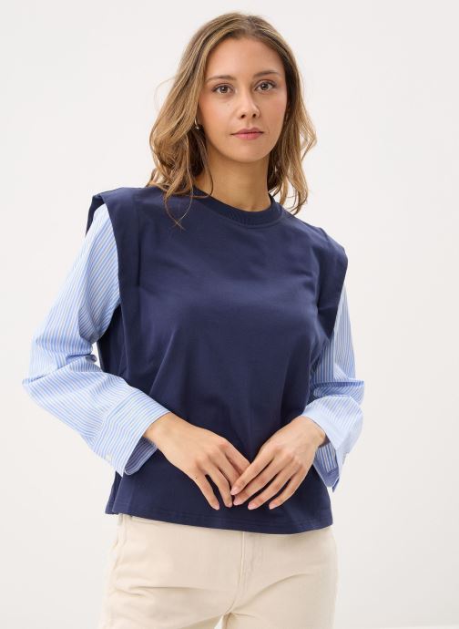 Nümph Blouses met lange mouwen Nusindi Mix Blouse dames blauw