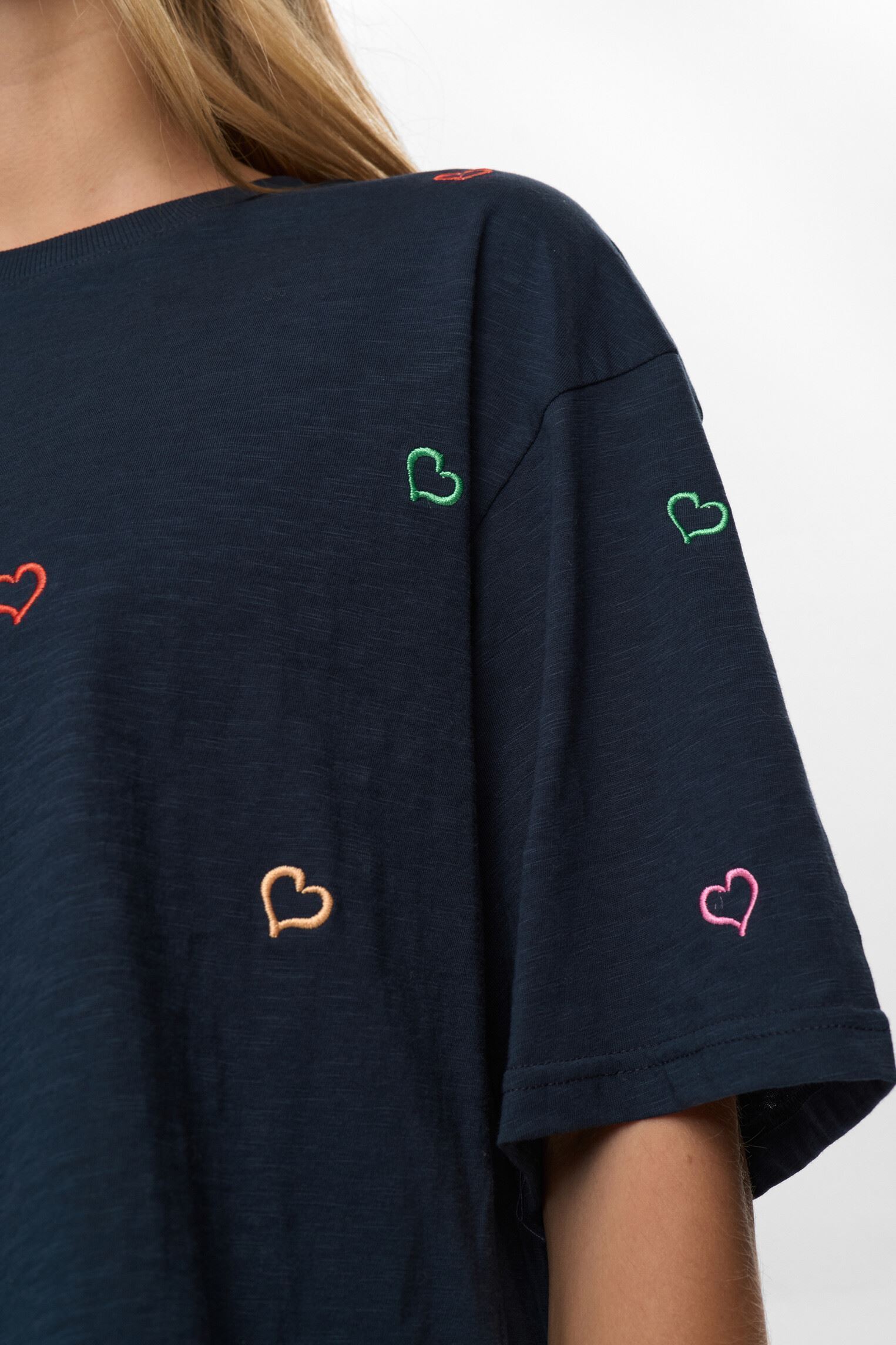 T-shirts met korte mouwen Nulovine Boxy T-Shirt - Gots dames blauw Nümph T-shirts met korte mouwen Nulovine Boxy T-Shirt - Gots dames blauw DARK SAPPHIRE