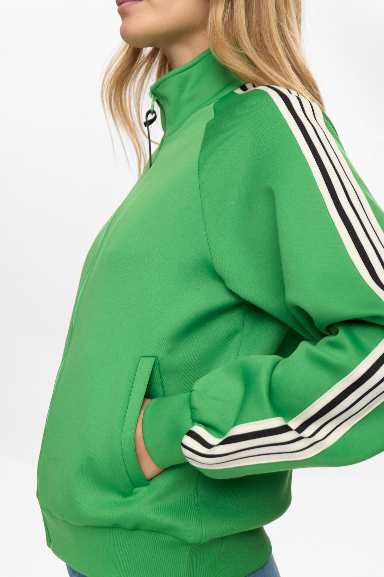 Trainingsvest Nusenada Zip Cardigan dames groen Nümph Trainingsvest Nusenada Zip Cardigan dames groen Vibrant Green