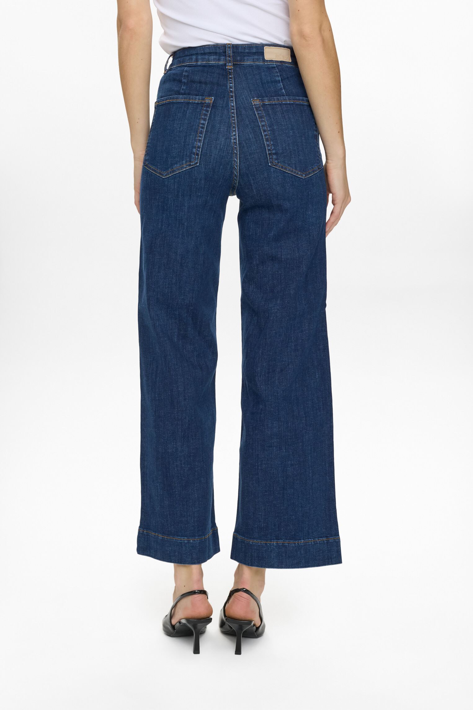 Wijde jeans / Flared Jeans Nuparis Hr Wide Jeans P3012 dames blauw Nümph Wijde jeans / Flared Jeans Nuparis Hr Wide Jeans P3012 dames blauw DARK BLUE DENIM