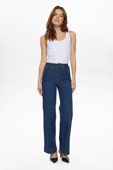 Nümph Wijde jeans / Flared Jeans Nuparis Hr Wide Jeans P3012 dames blauw