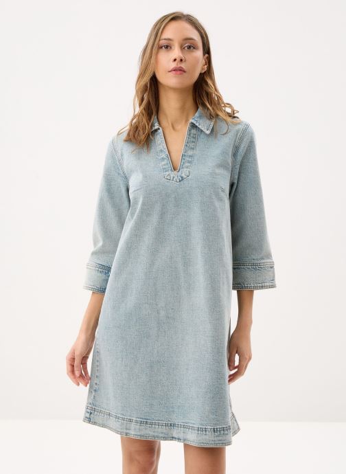 Nümph Overhemdjurken Nukansas V-Neck- 3/4 Sleeve Dress dames grijs