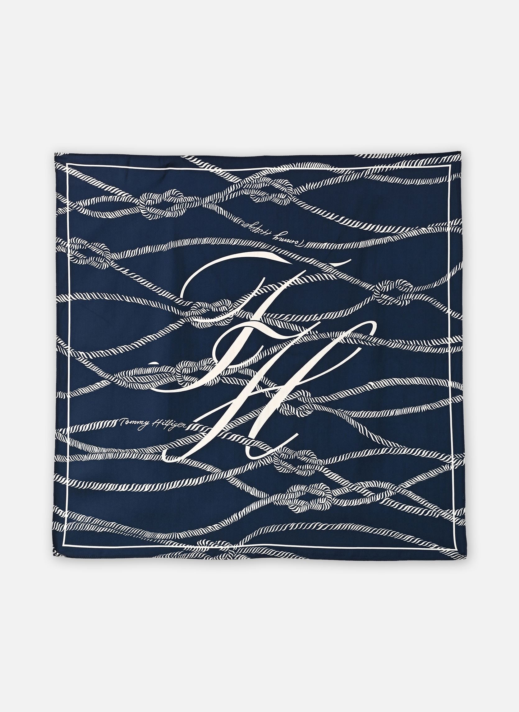 Foulards Tommy Script Silk Square femme bleu Tommy Hilfiger Foulards Tommy Script Silk Square femme bleu Yale Navy