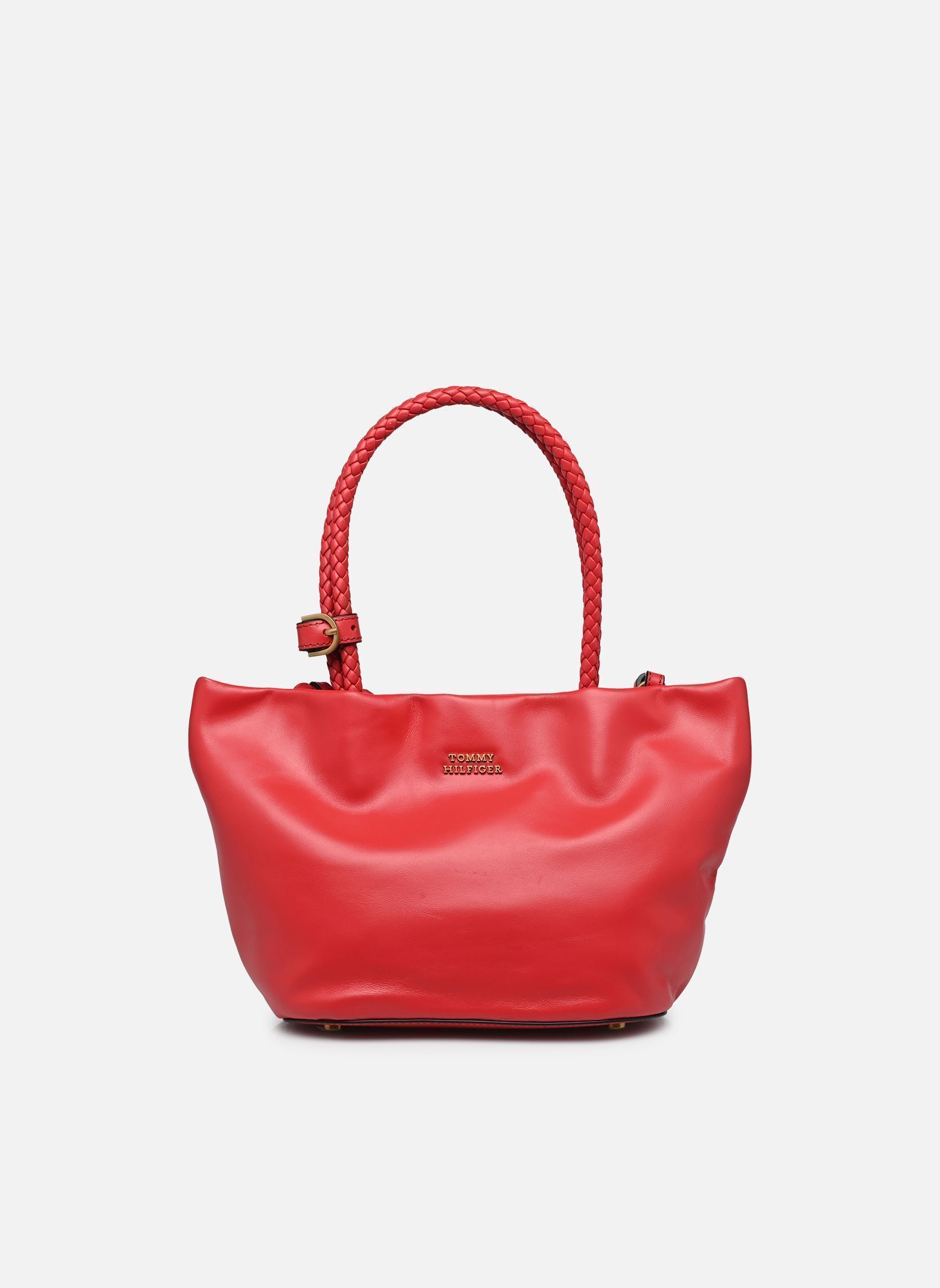 Schoudertassen Th Marina Bucket Leather dames rood Tommy Hilfiger Schoudertassen Th Marina Bucket Leather dames rood PRIMARY RED