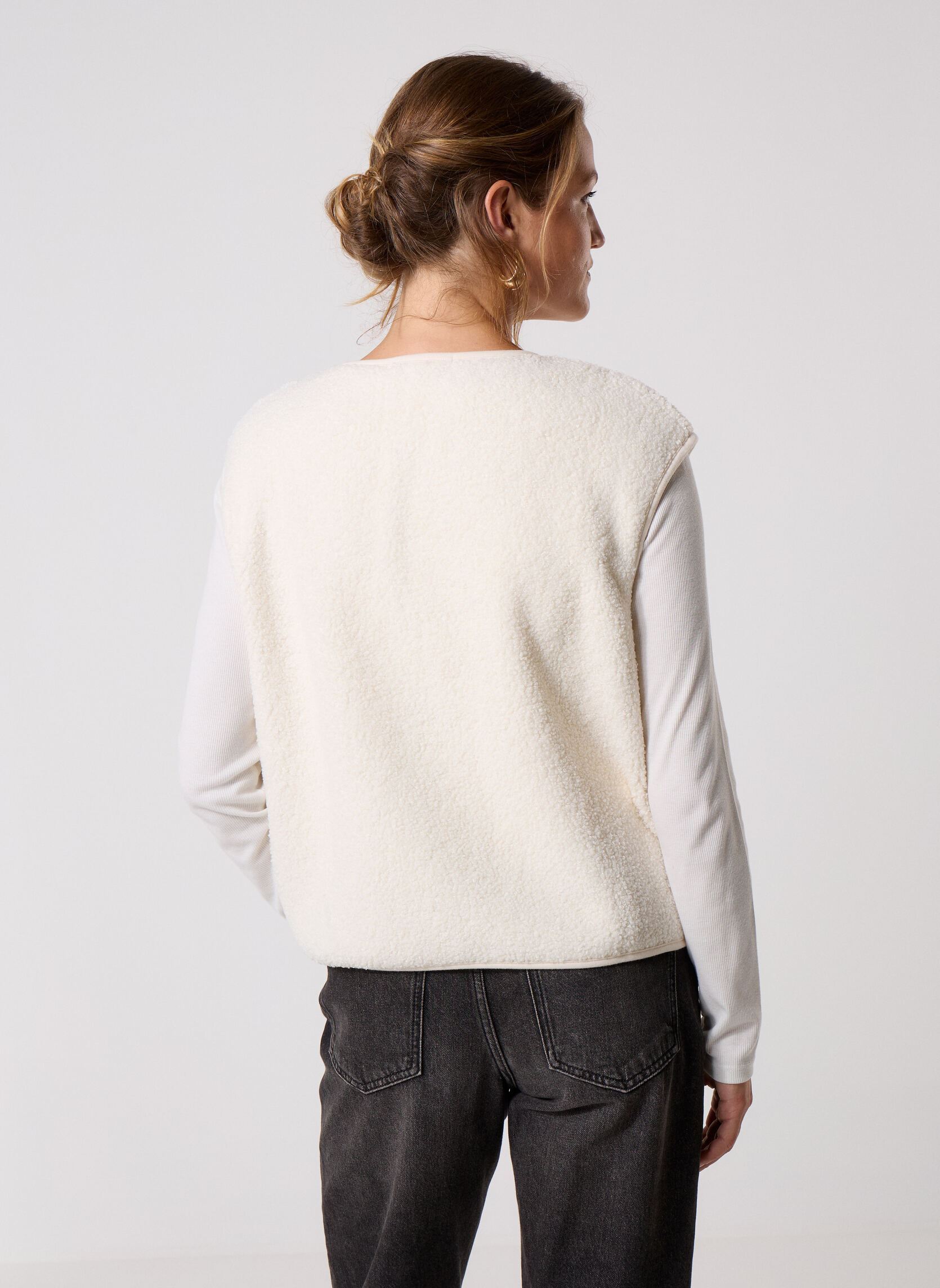 Vestes sans manches VFOURUR2 femme marron MADE BY Vestes sans manches VFOURUR2 femme marron CLOUD DANCER