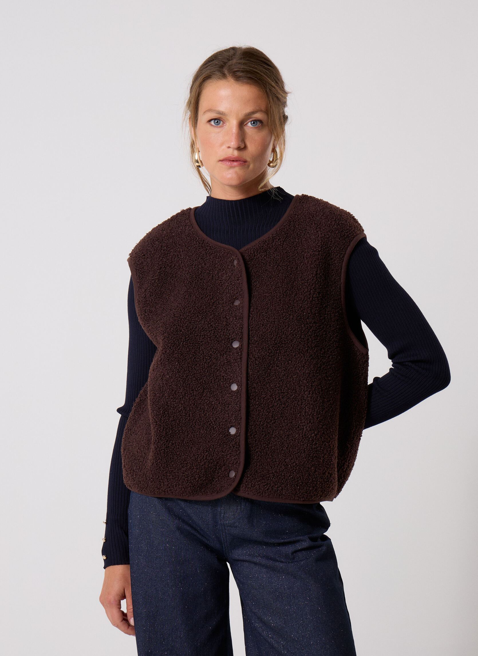 Vestes sans manches VFOURUR2 femme beige MADE BY Vestes sans manches VFOURUR2 femme beige BLACK COFFEE