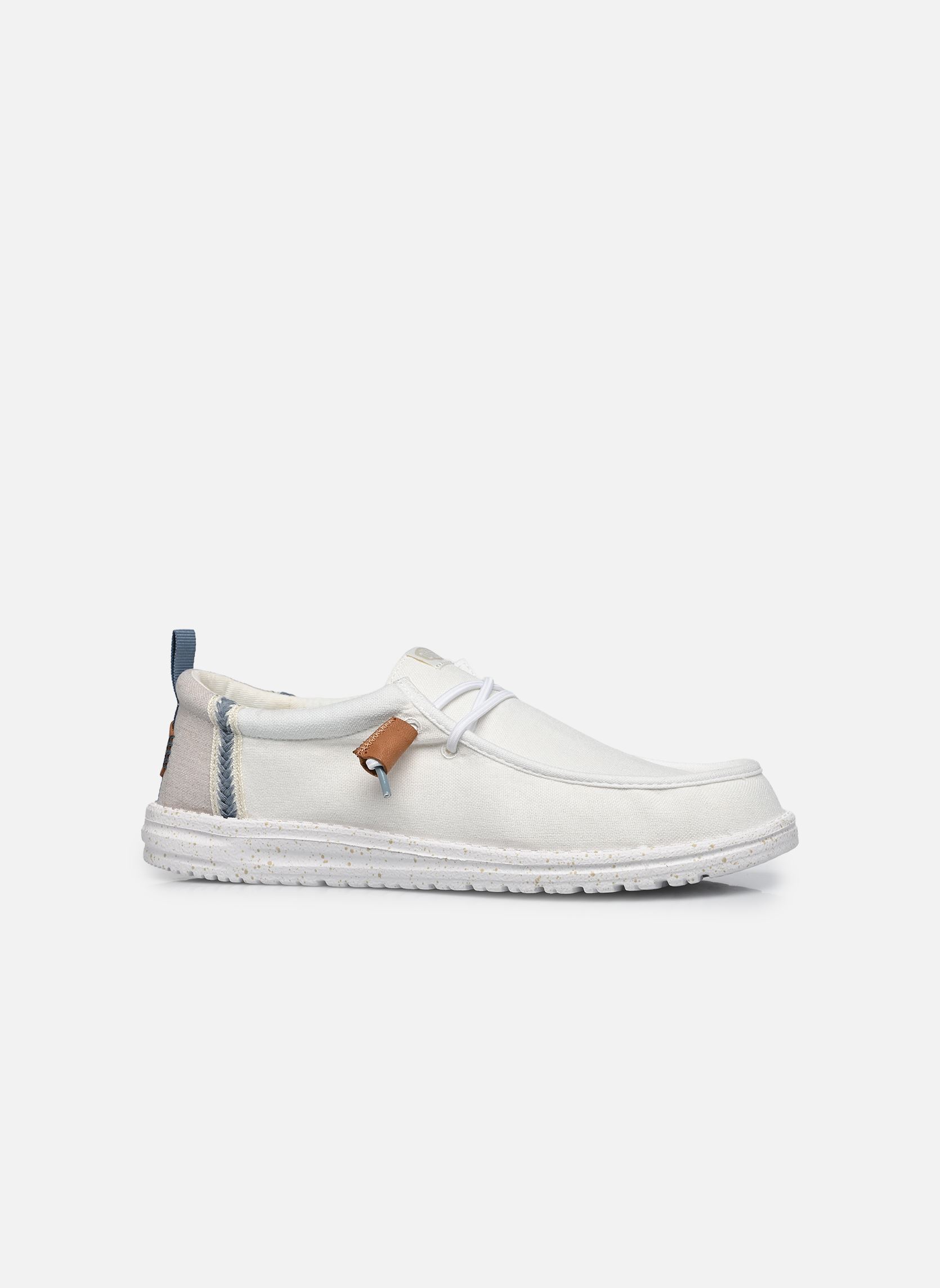 Baskets toile Wally Craft Linen homme blanc HEYDUDE Baskets toile Wally Craft Linen homme blanc WHITE/STONE GREY