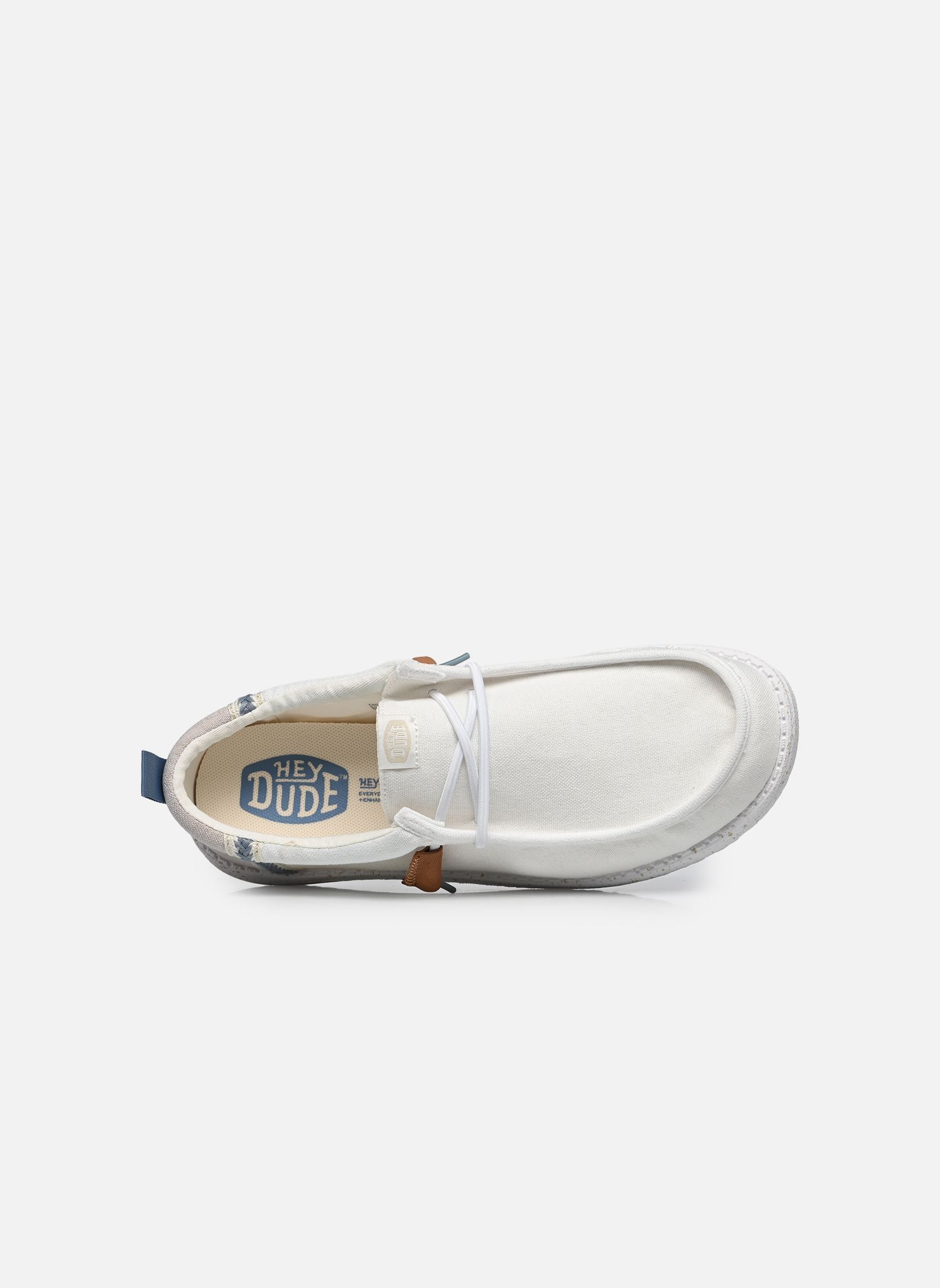 Baskets toile Wally Craft Linen homme blanc HEYDUDE Baskets toile Wally Craft Linen homme blanc WHITE/STONE GREY