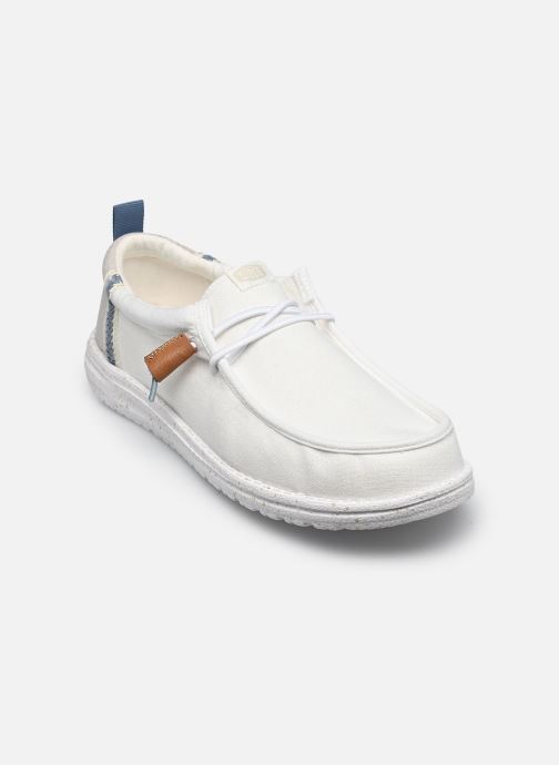 HEYDUDE Baskets toile Wally Craft Linen homme blanc