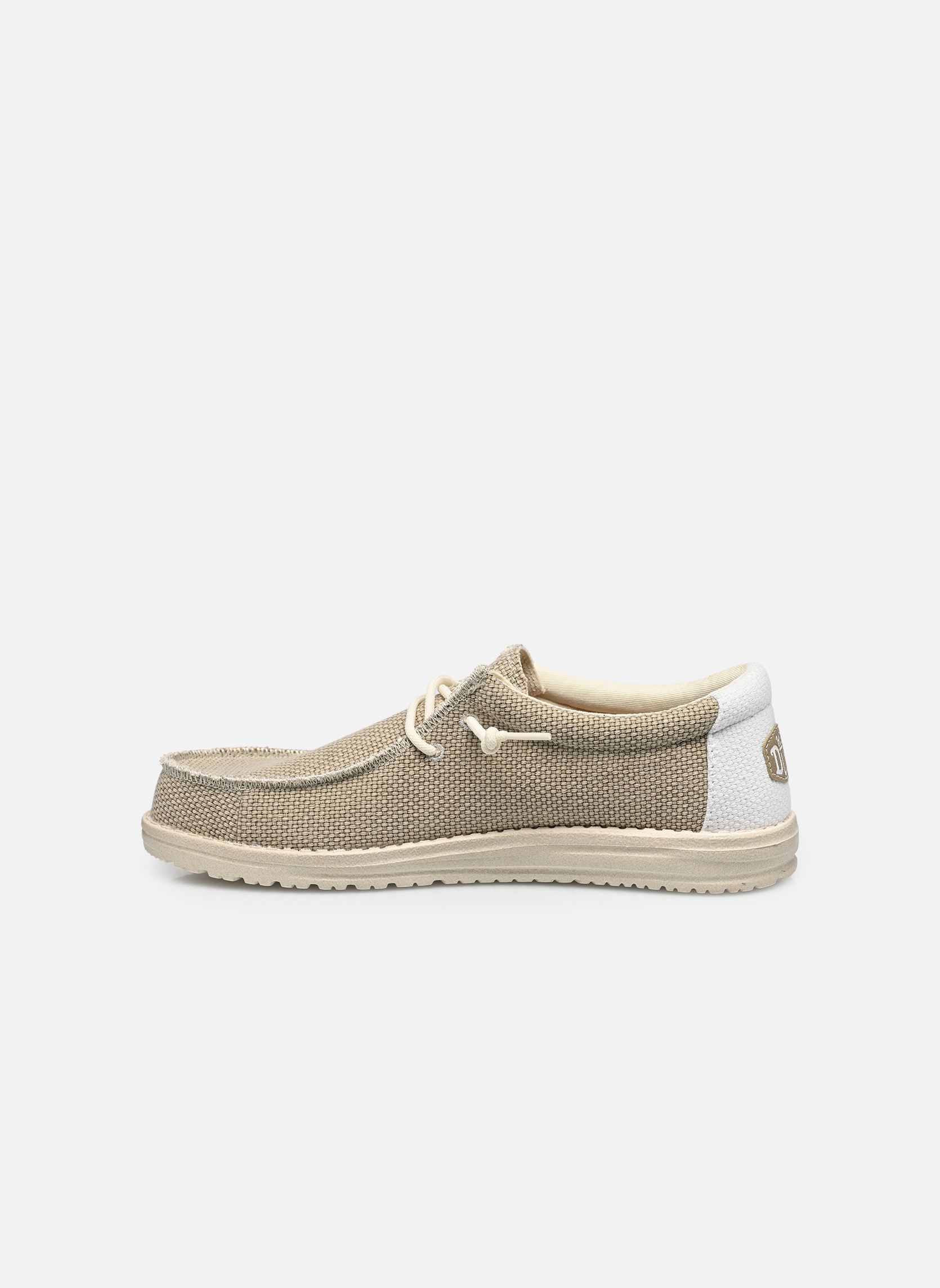 Baskets toile Wally Braided homme beige HEYDUDE Baskets toile Wally Braided homme beige OFF WHITE