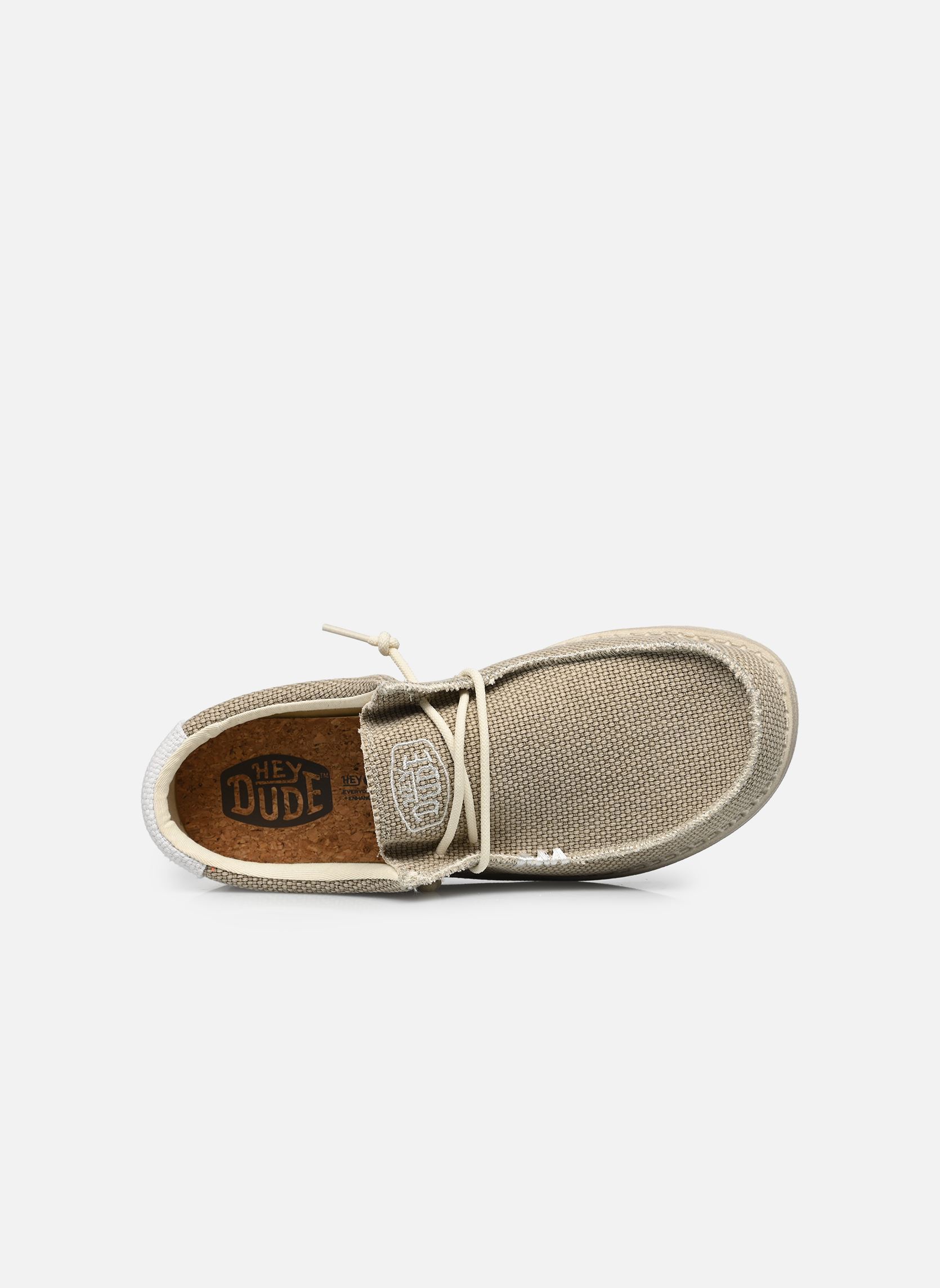Baskets toile Wally Braided homme beige HEYDUDE Baskets toile Wally Braided homme beige OFF WHITE