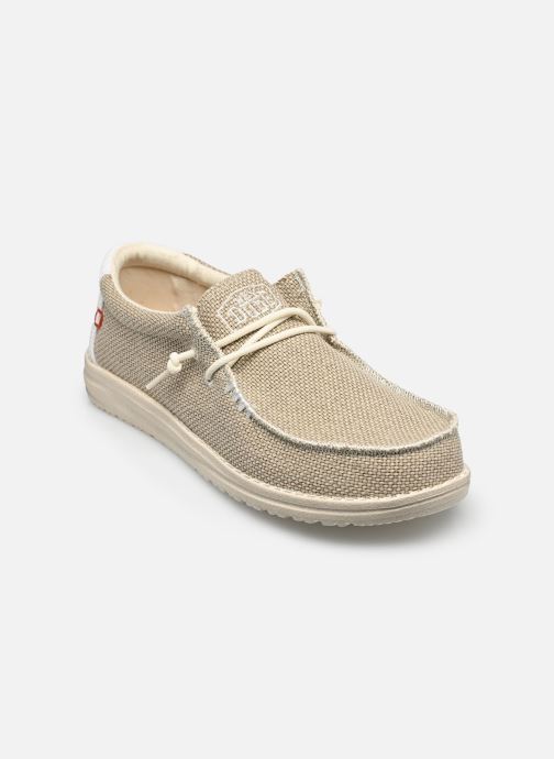 HEYDUDE Baskets toile Wally Braided homme beige