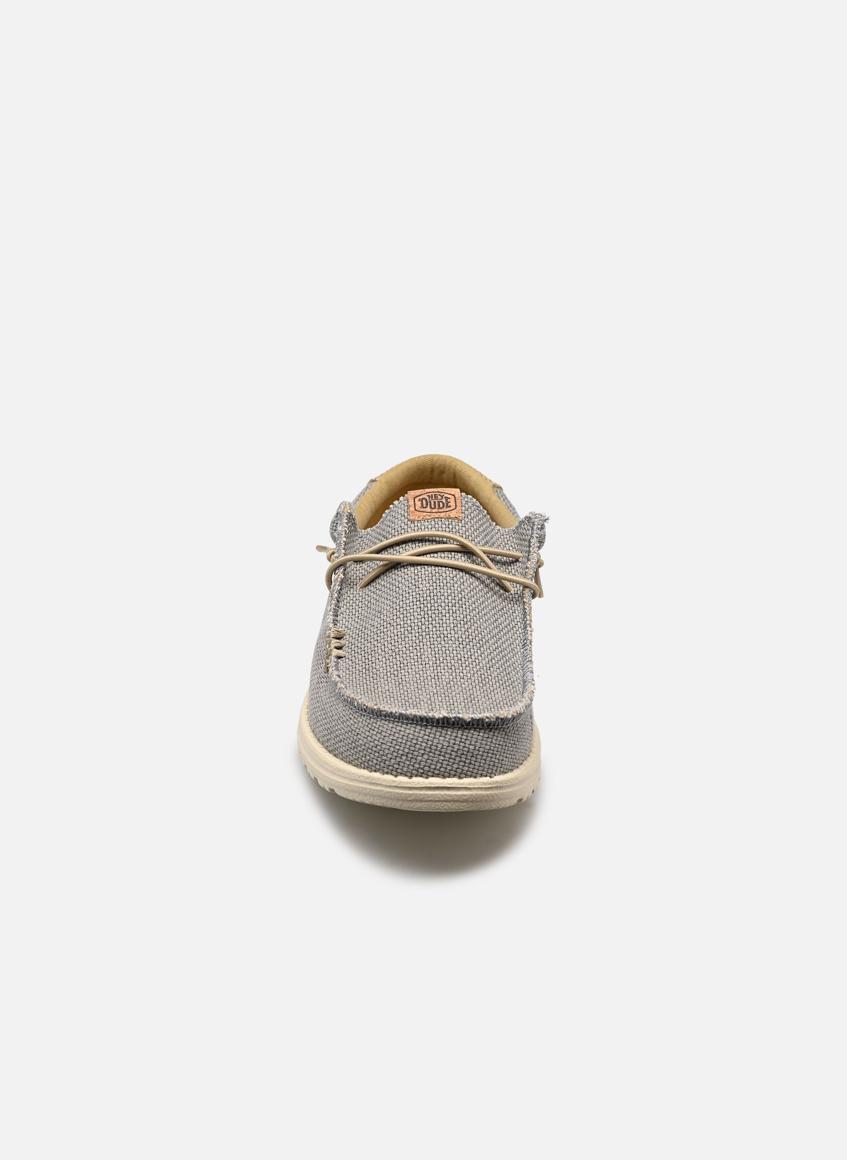 Baskets toile Wally Braided homme gris HEYDUDE Baskets toile Wally Braided homme gris FLANNEL GREY/OLIVE GREY