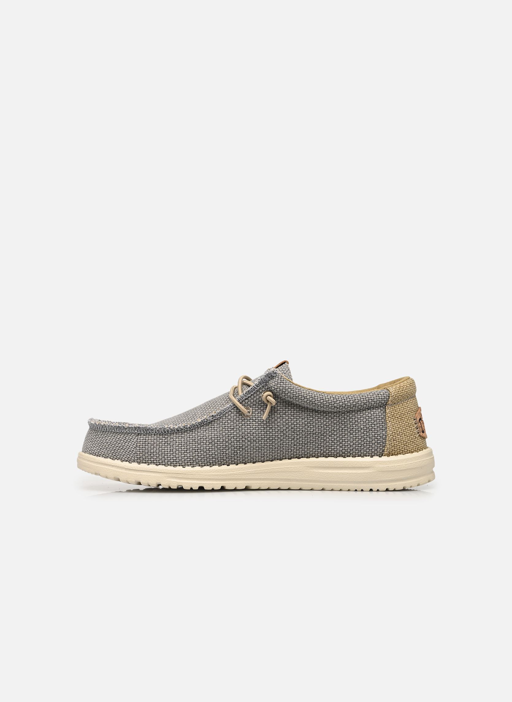 Baskets toile Wally Braided homme gris HEYDUDE Baskets toile Wally Braided homme gris FLANNEL GREY/OLIVE GREY