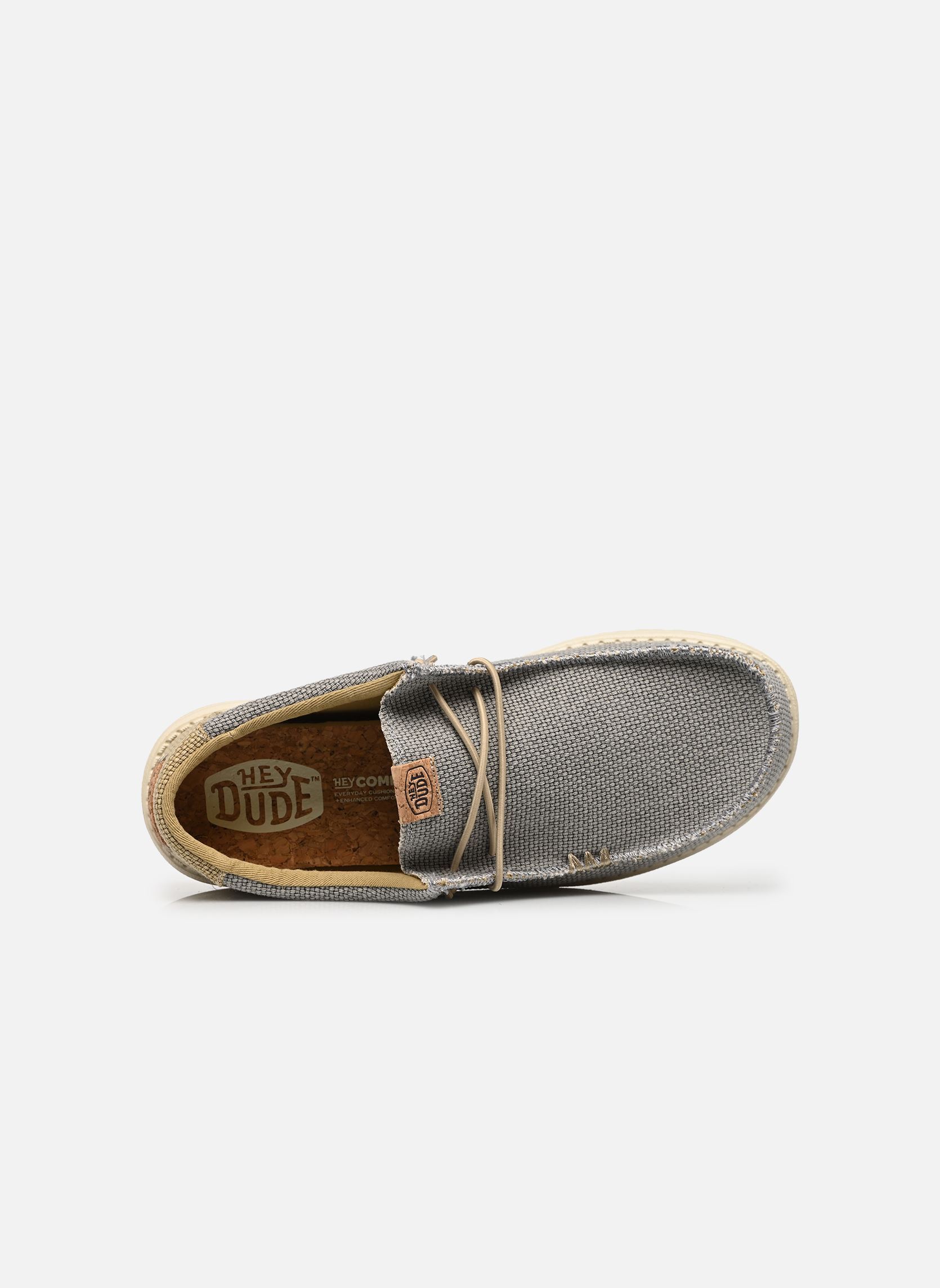 Baskets toile Wally Braided homme gris HEYDUDE Baskets toile Wally Braided homme gris FLANNEL GREY/OLIVE GREY