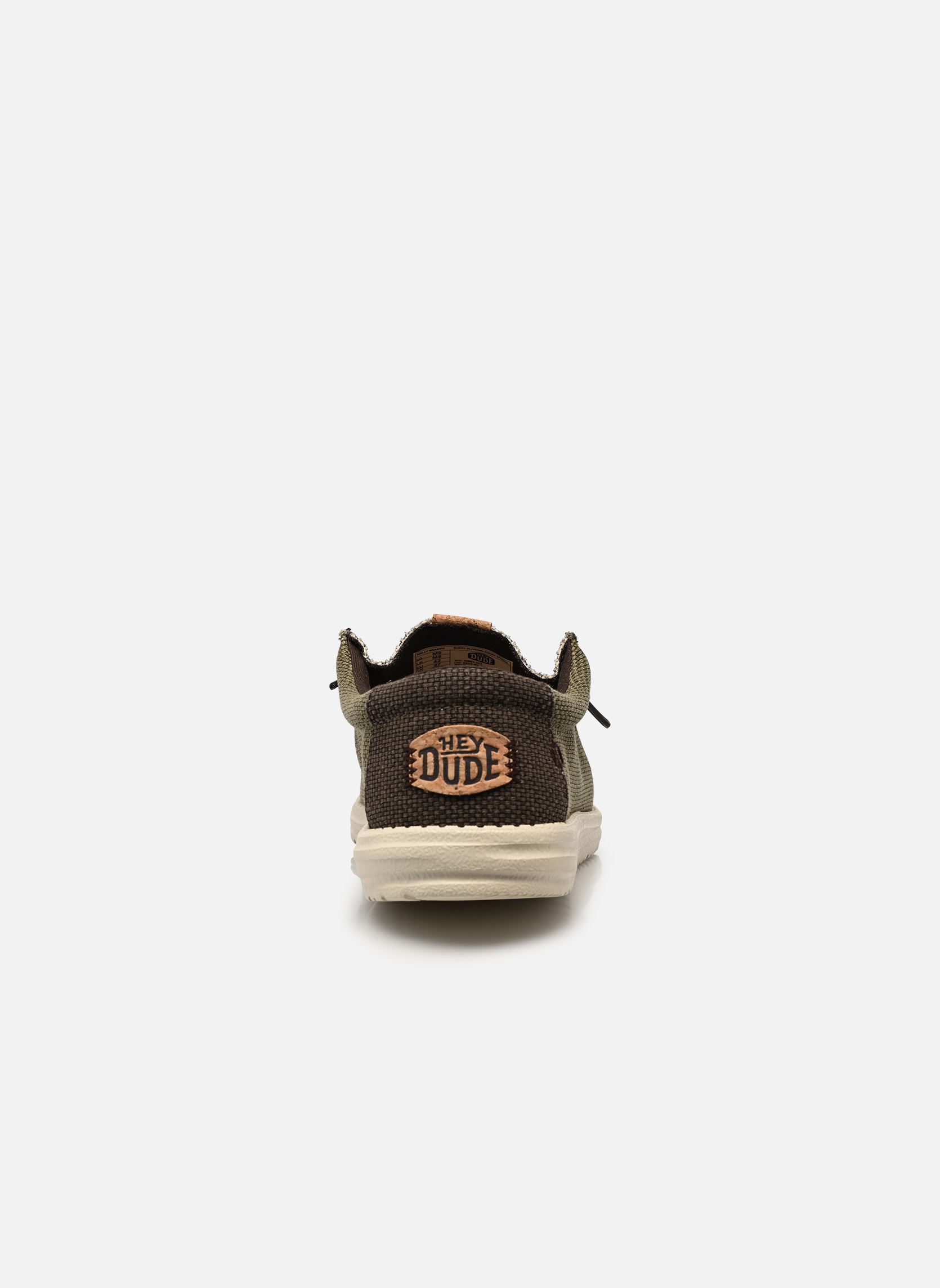 Baskets toile Wally Braided homme vert HEYDUDE Baskets toile Wally Braided homme vert BURNT OLIVE/DELICIOSO BROWN