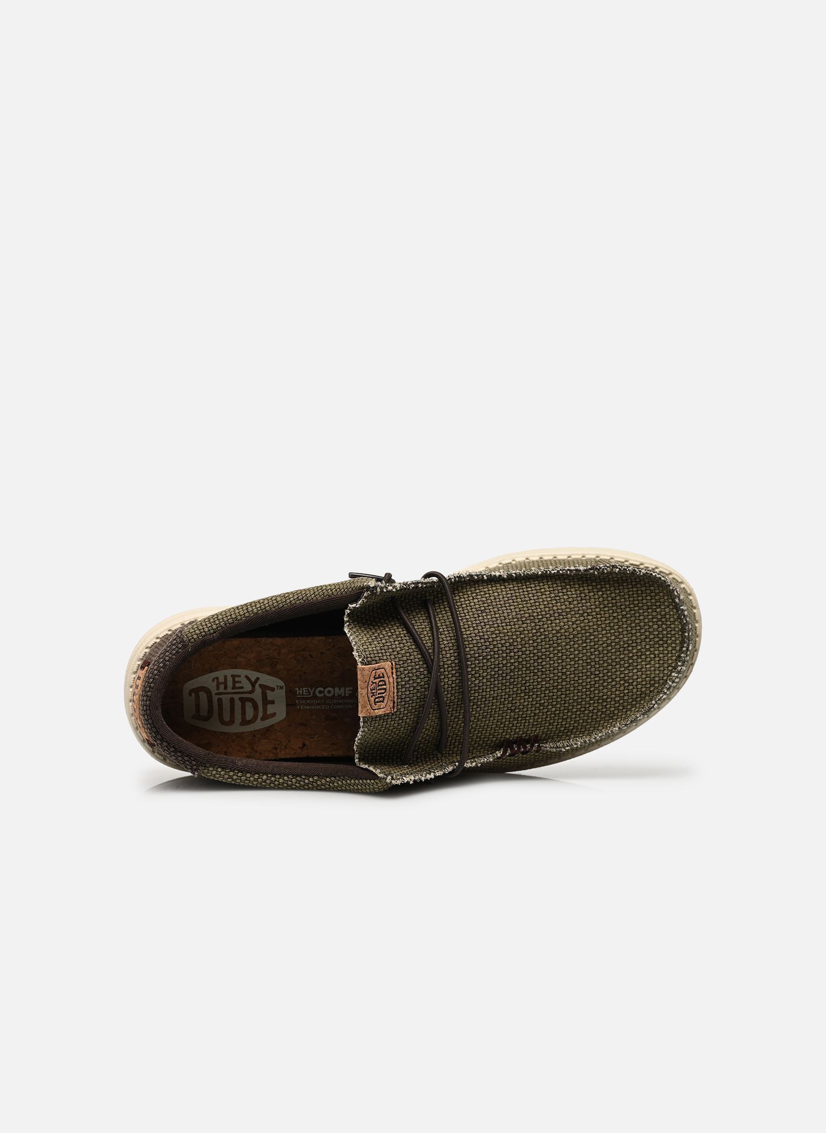 Baskets toile Wally Braided homme vert HEYDUDE Baskets toile Wally Braided homme vert BURNT OLIVE/DELICIOSO BROWN