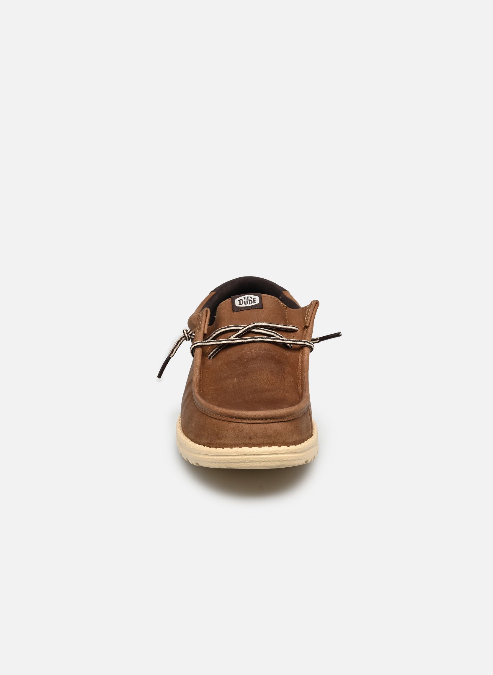 Lage sneakers Wally Full Grain Leather heren bruin HEYDUDE Lage sneakers Wally Full Grain Leather heren bruin Robe Brown/Mole Brown