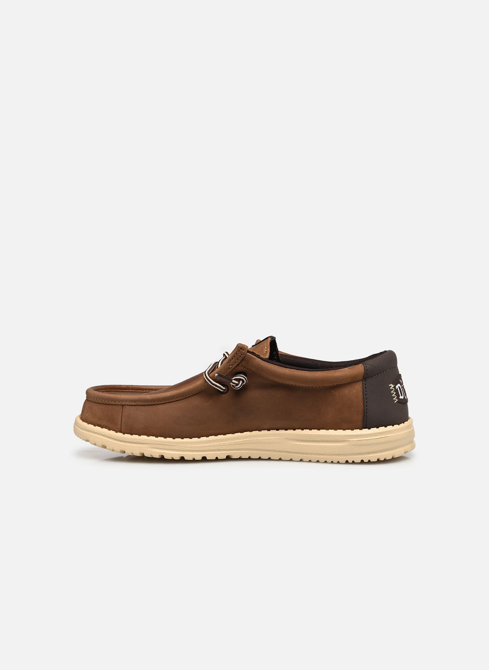 Lage sneakers Wally Full Grain Leather heren bruin HEYDUDE Lage sneakers Wally Full Grain Leather heren bruin Robe Brown/Mole Brown