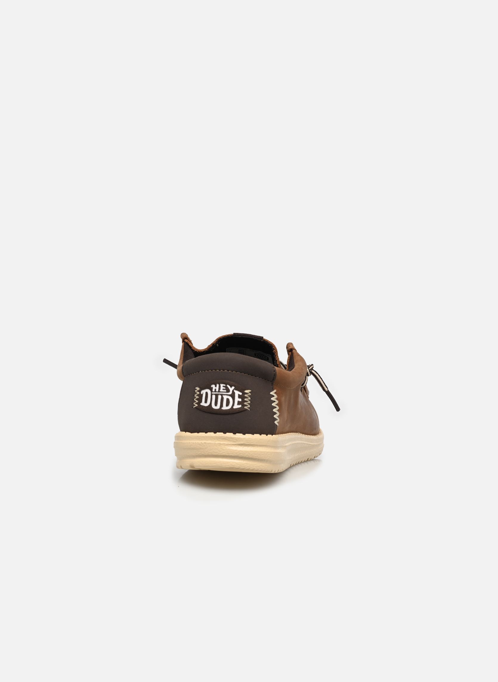 Lage sneakers Wally Full Grain Leather heren bruin HEYDUDE Lage sneakers Wally Full Grain Leather heren bruin Robe Brown/Mole Brown