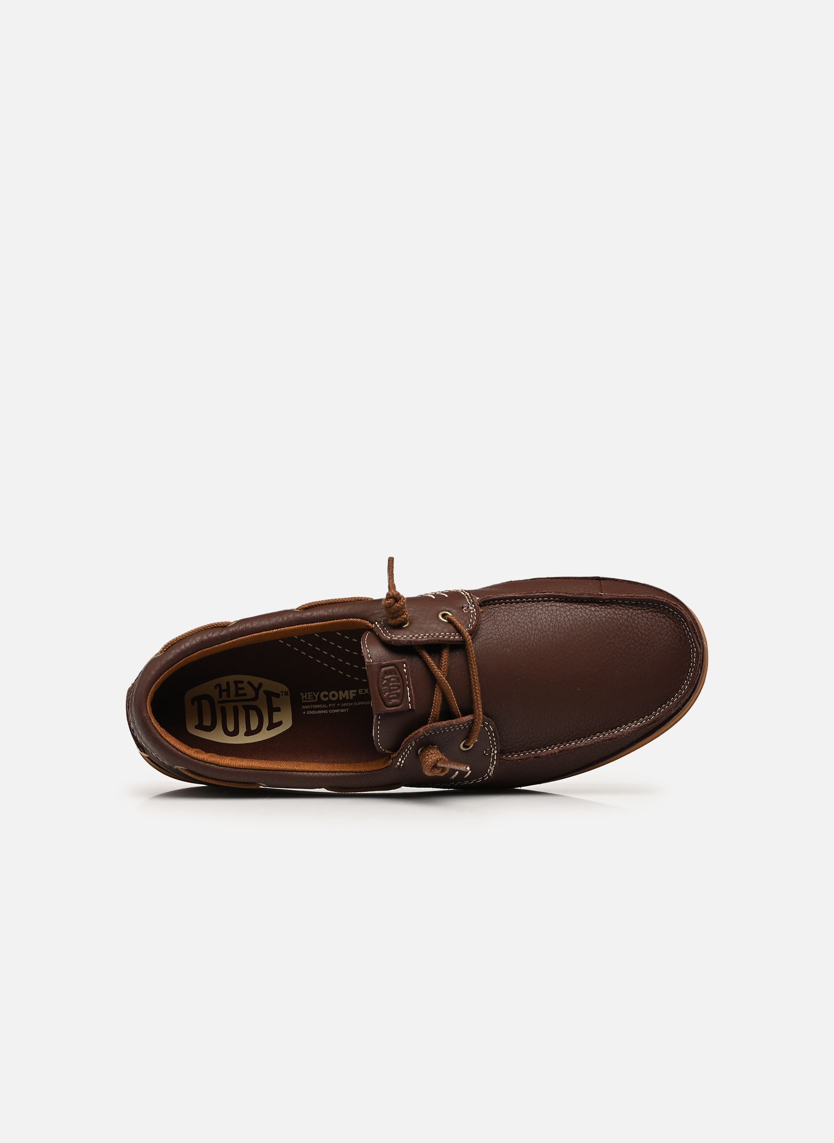 Chaussures bateaux Harbor Lo Craft Leather homme marron HEYDUDE Chaussures bateaux Harbor Lo Craft Leather homme marron SHAVED BROWN/ROBE BROWN