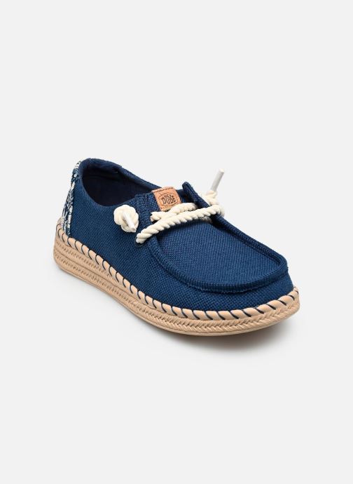 HEYDUDE Baskets toile Wendy Espadrille Hibiscus femme bleu