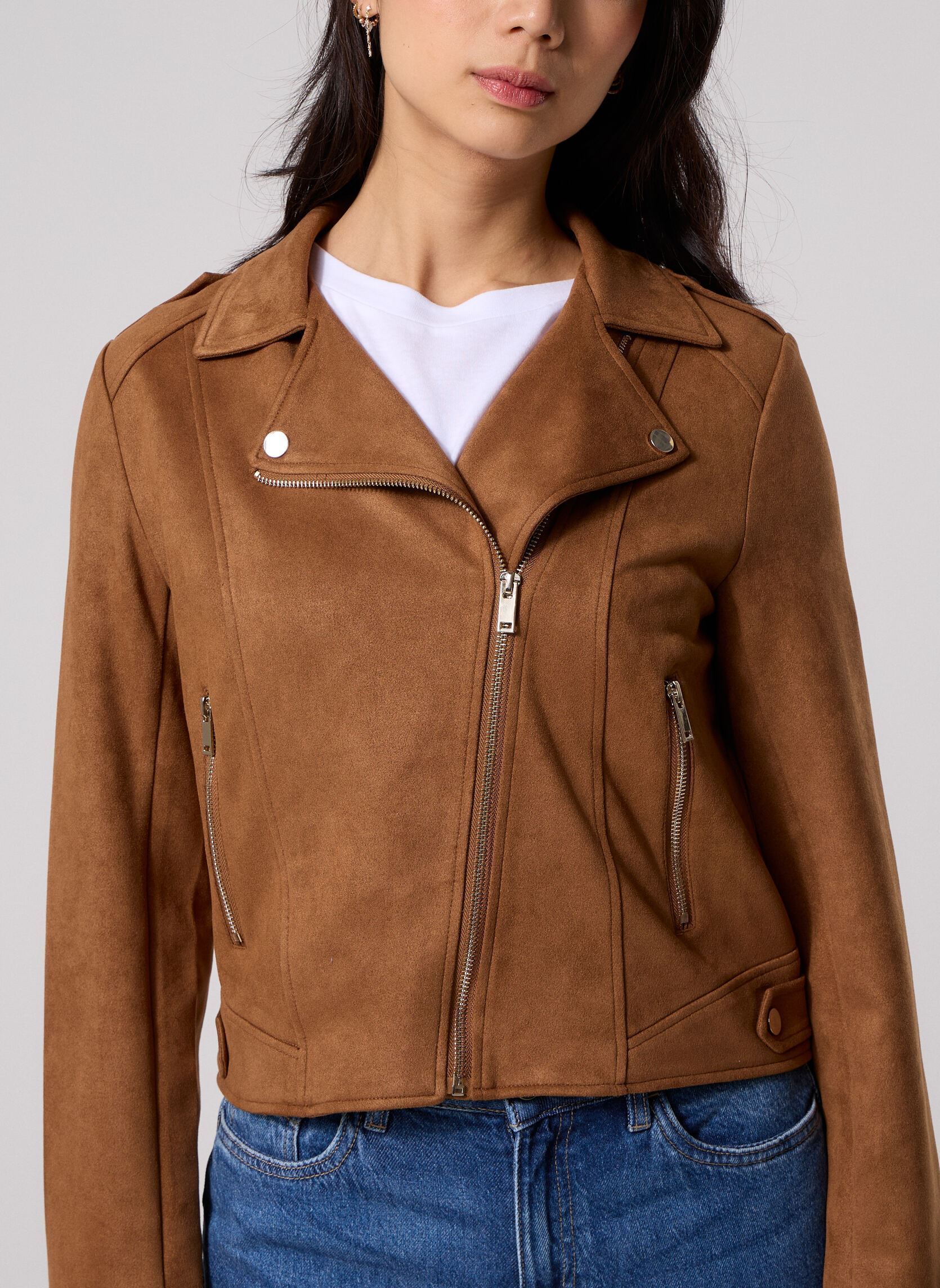 Blousons VSUEDE2 femme marron MADE BY Blousons VSUEDE2 femme marron CAMEL