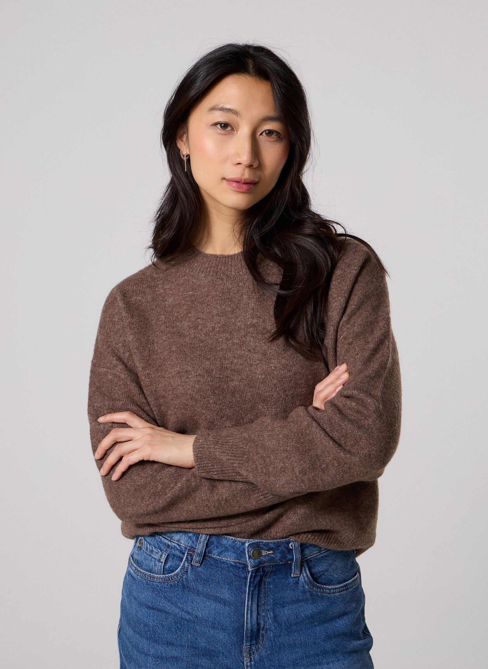 Pulls MROULON femme marron MADE BY Pulls MROULON femme marron CHOCOLATE PLUM