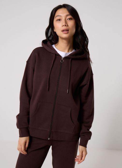 MADE BY Sweats zippés MZIPP sweatshirt 2 femme marron