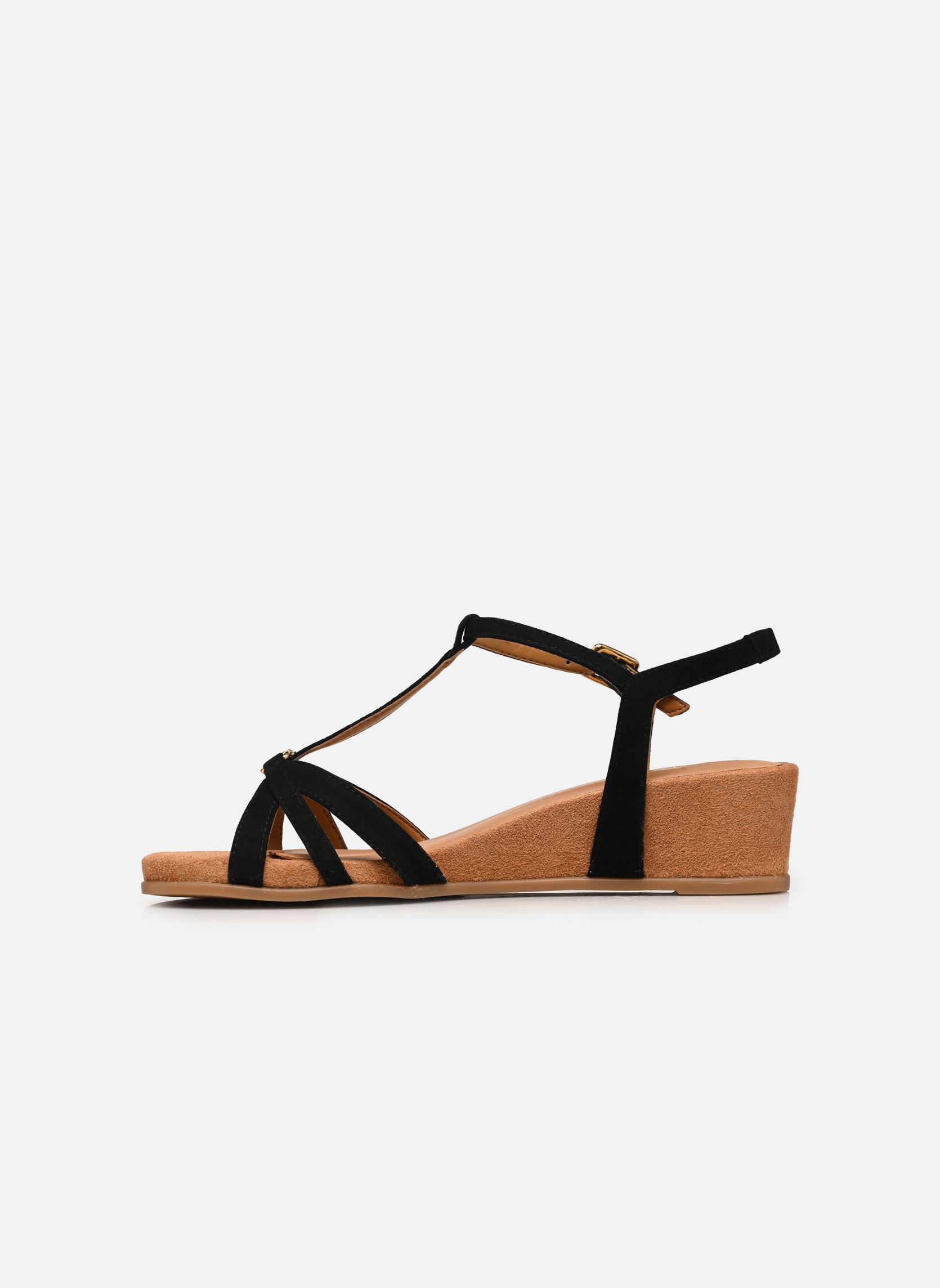 Sandales compensées et plateformes BENET_KS femme noir Unisa Sandales compensées et plateformes BENET_KS femme noir Black