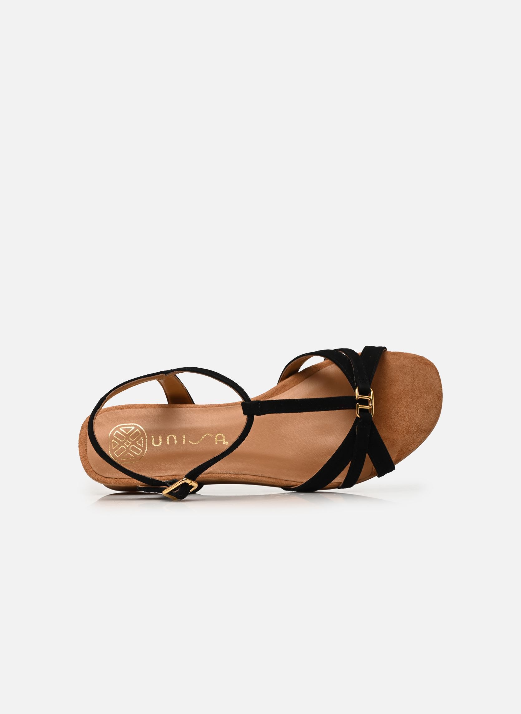 Sandales compensées et plateformes BENET_KS femme noir Unisa Sandales compensées et plateformes BENET_KS femme noir Black