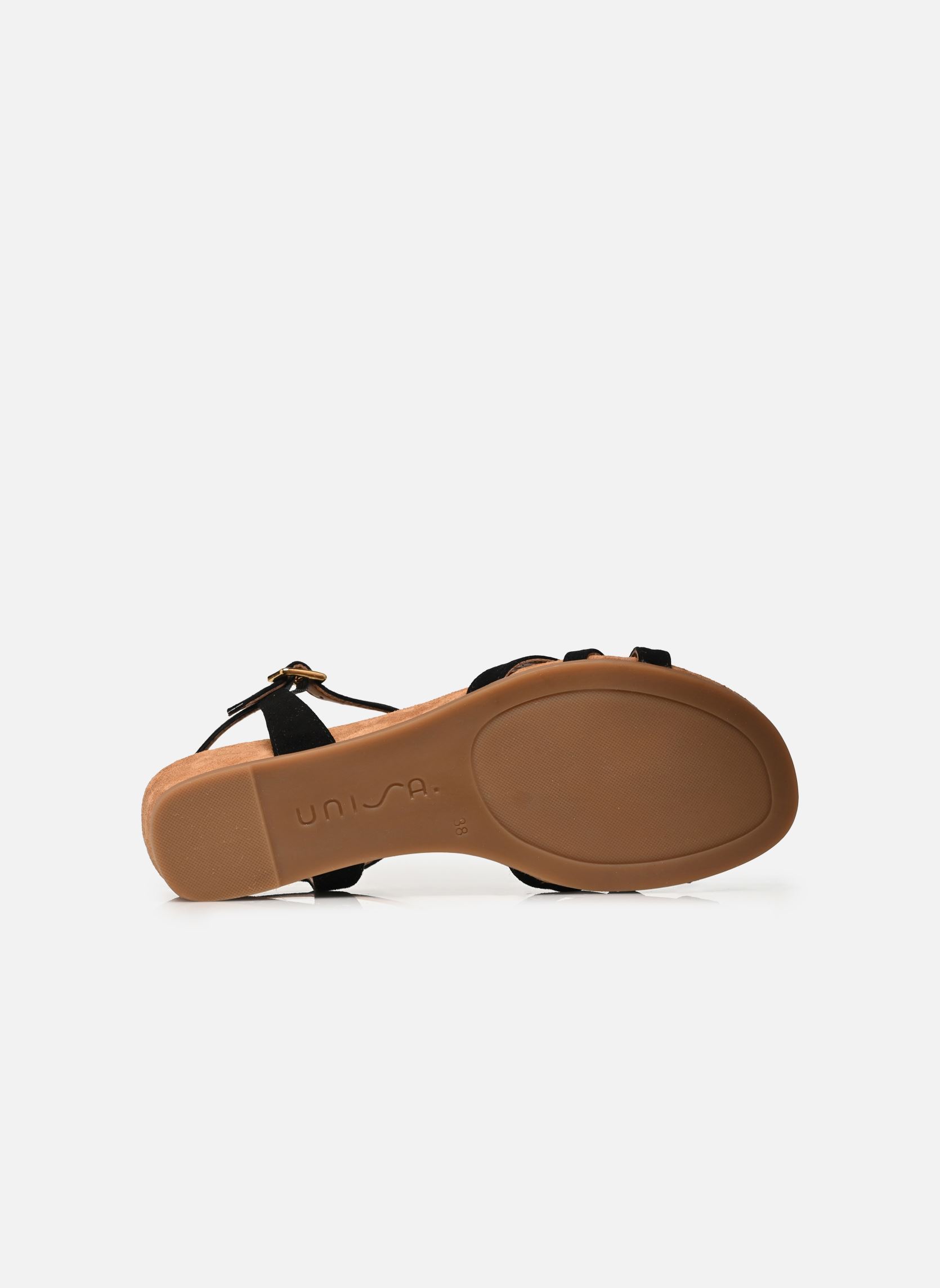 Sandales compensées et plateformes BENET_KS femme noir Unisa Sandales compensées et plateformes BENET_KS femme noir Black