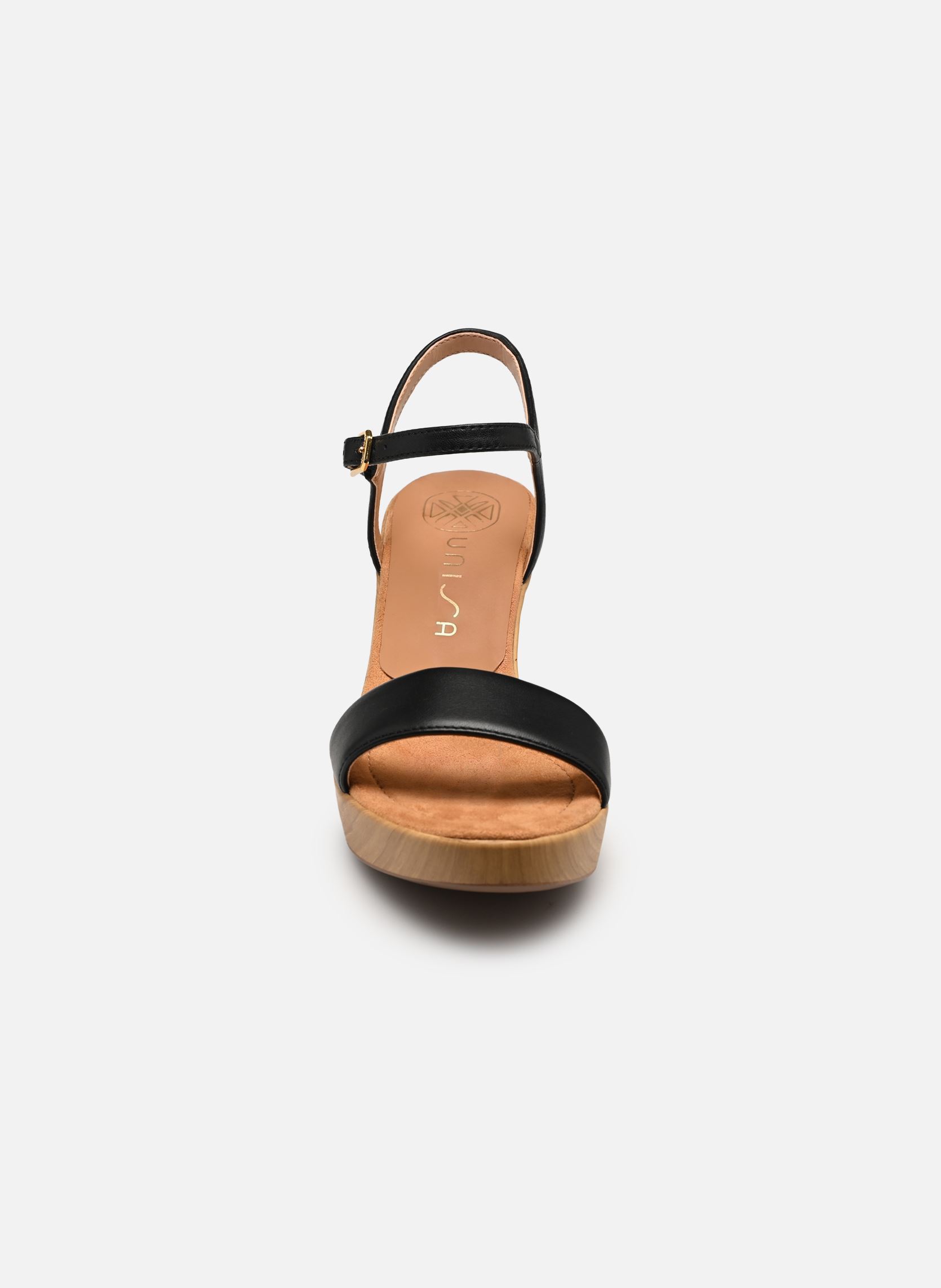 Sandalen met sleehak en plateau RITA_26_NTO dames zwart Unisa Sandalen met sleehak en plateau RITA_26_NTO dames zwart Black