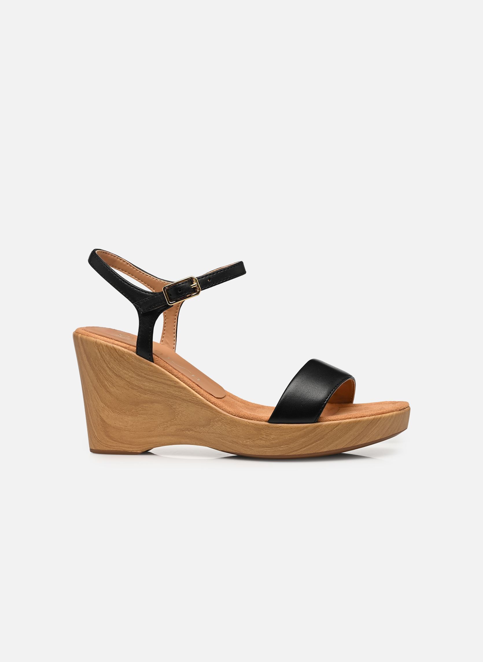 Sandalen met sleehak en plateau RITA_26_NTO dames zwart Unisa Sandalen met sleehak en plateau RITA_26_NTO dames zwart Black