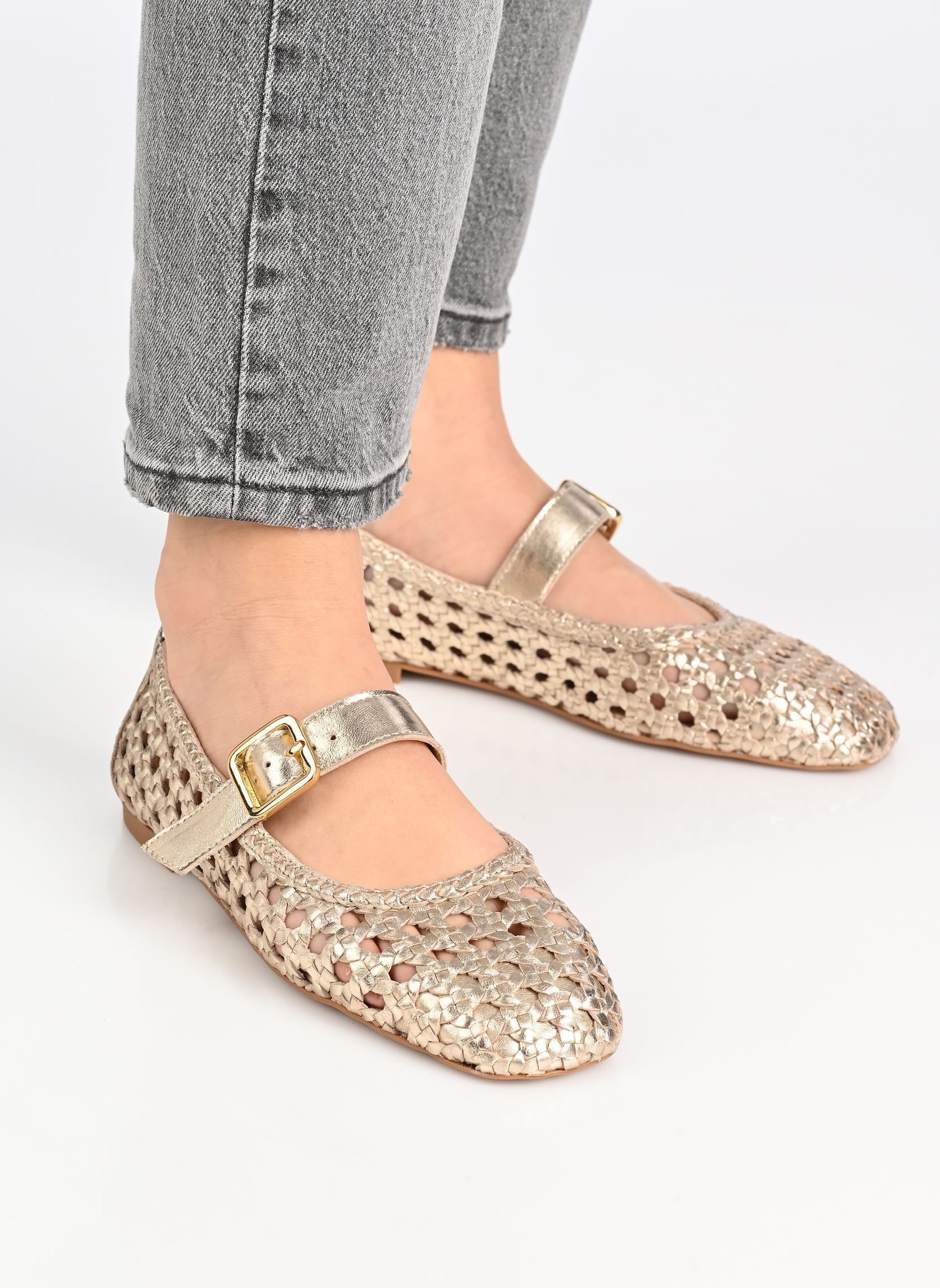 Klassische Ballerinas BALZA_SHF damen gold und bronze Unisa Klassische Ballerinas BALZA_SHF damen gold und bronze Platino