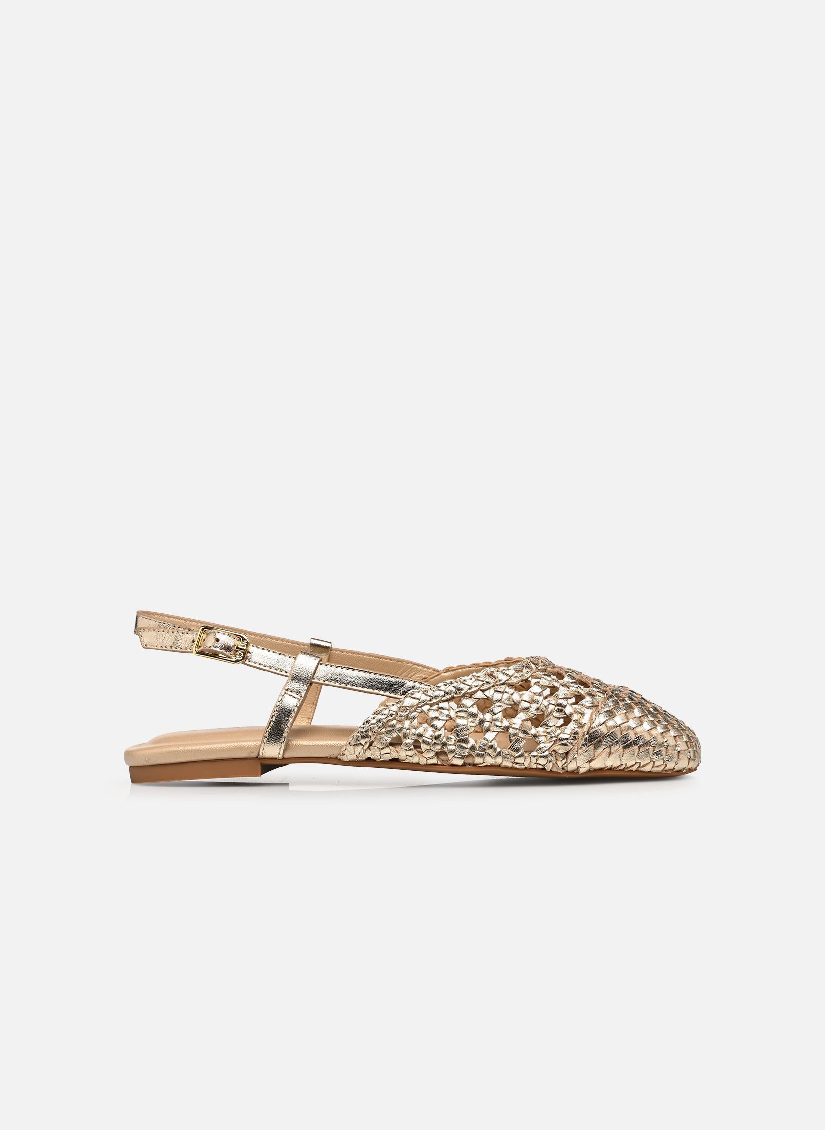 Slingback pumps BADRI_SHF dames goud en brons Unisa Slingback pumps BADRI_SHF dames goud en brons PLATINO
